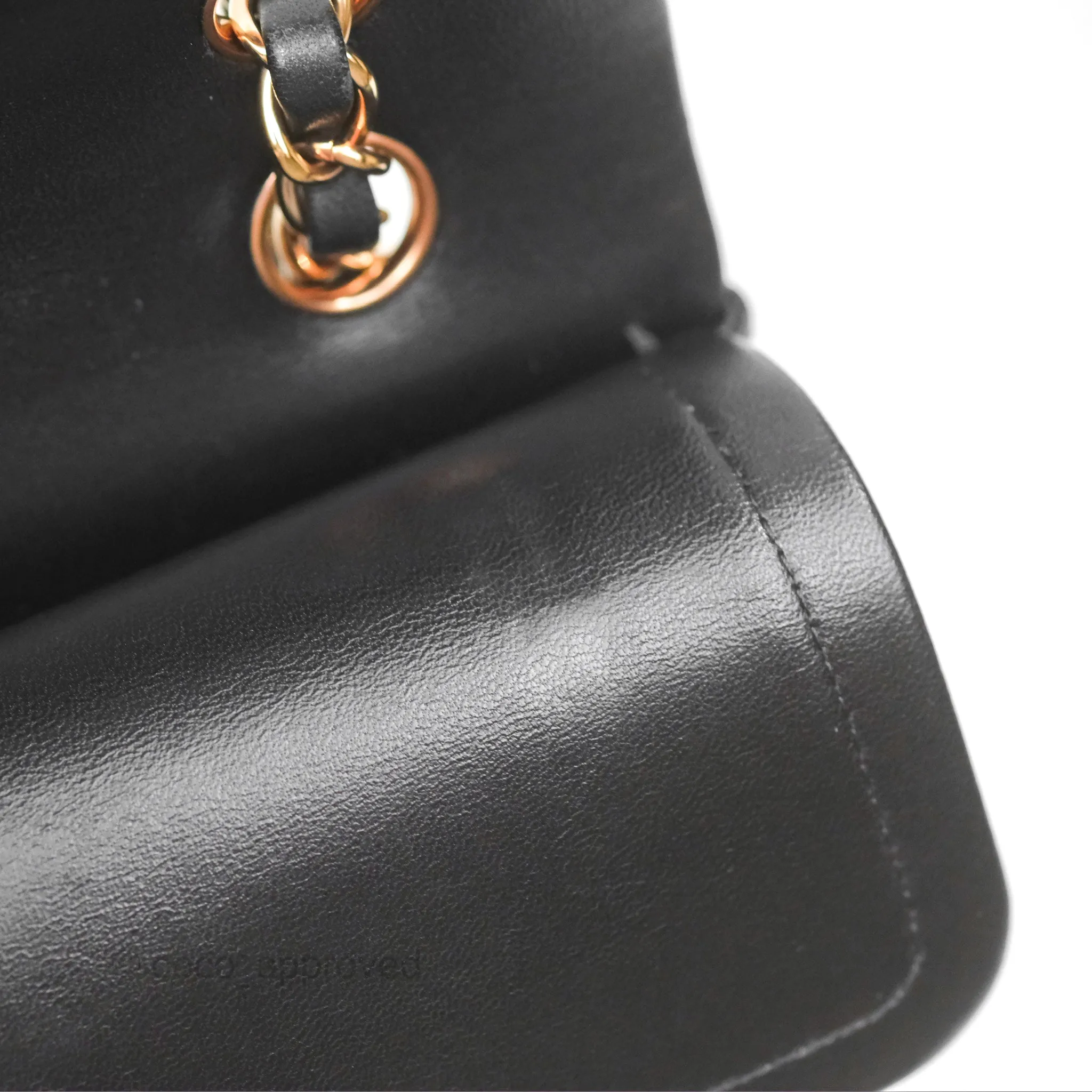 Chanel Small Classic Quilted Flap Black Lambskin Rose Gold Hardware
