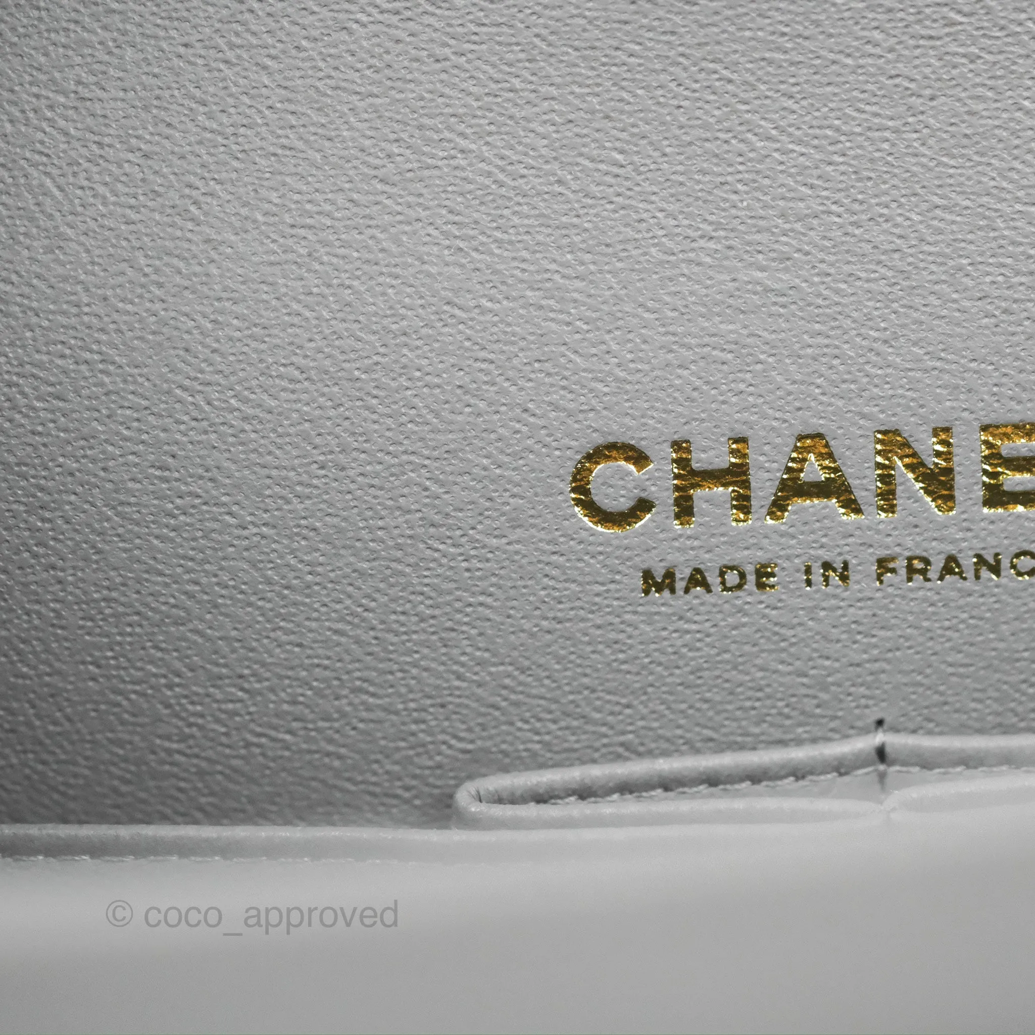 Chanel Small Classic Quilted Flap Grey Caviar Gold Hardware 20C