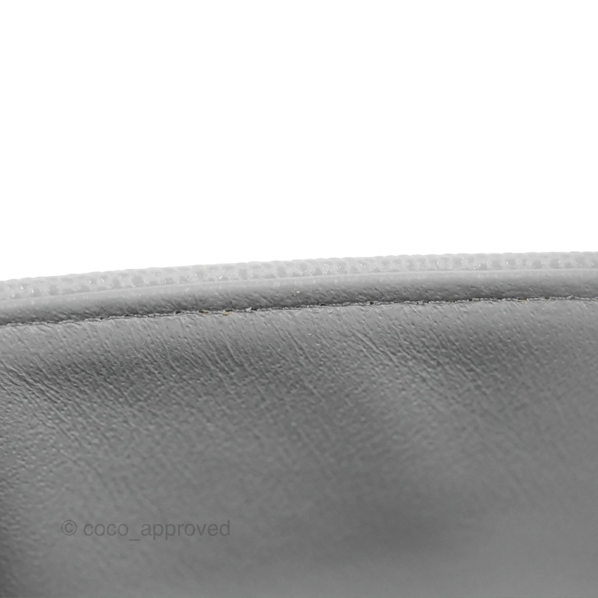 Chanel Small Classic Quilted Flap Grey Caviar Gold Hardware 20C