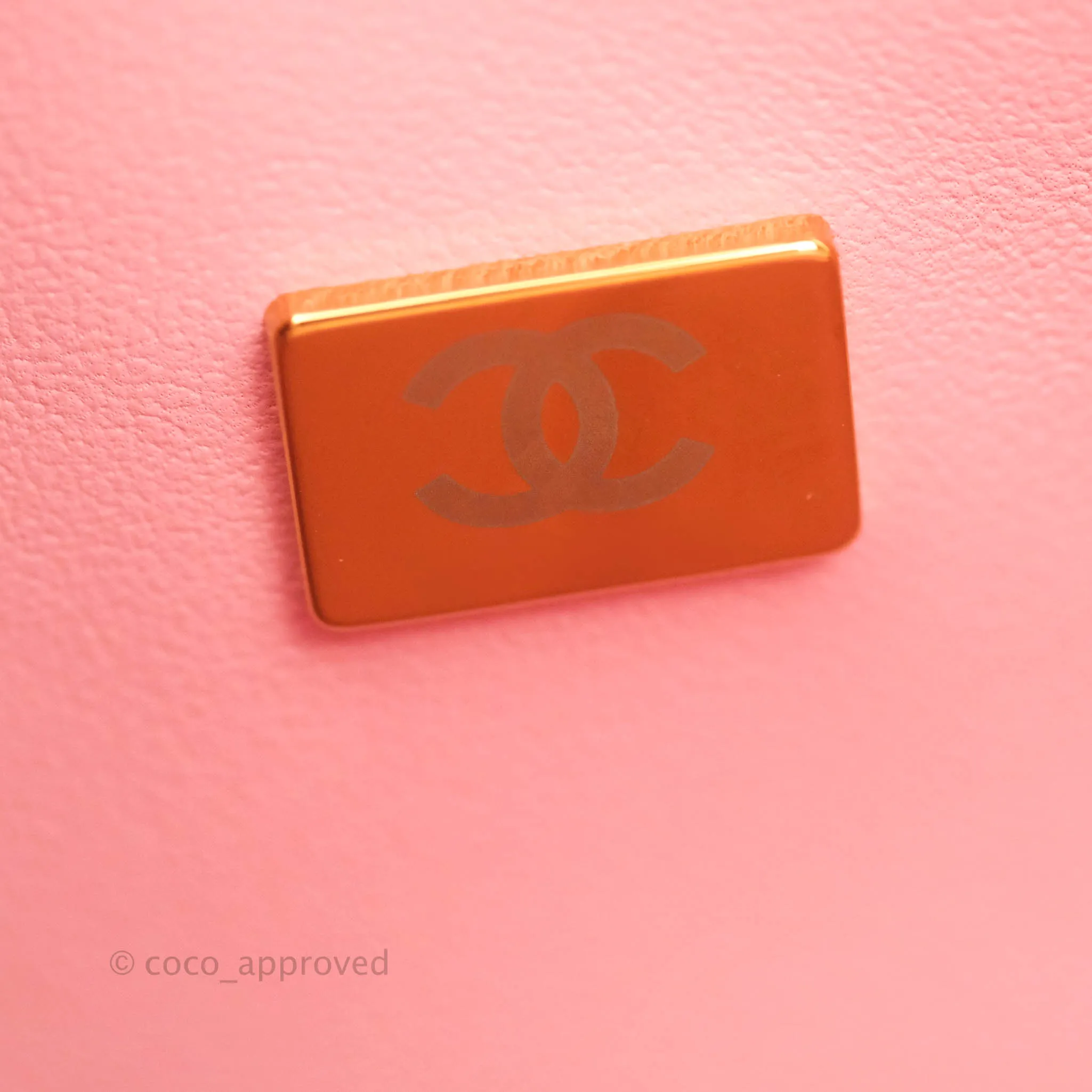 Chanel Small Classic Quilted Flap Pink Caviar Gold Hardware 22C