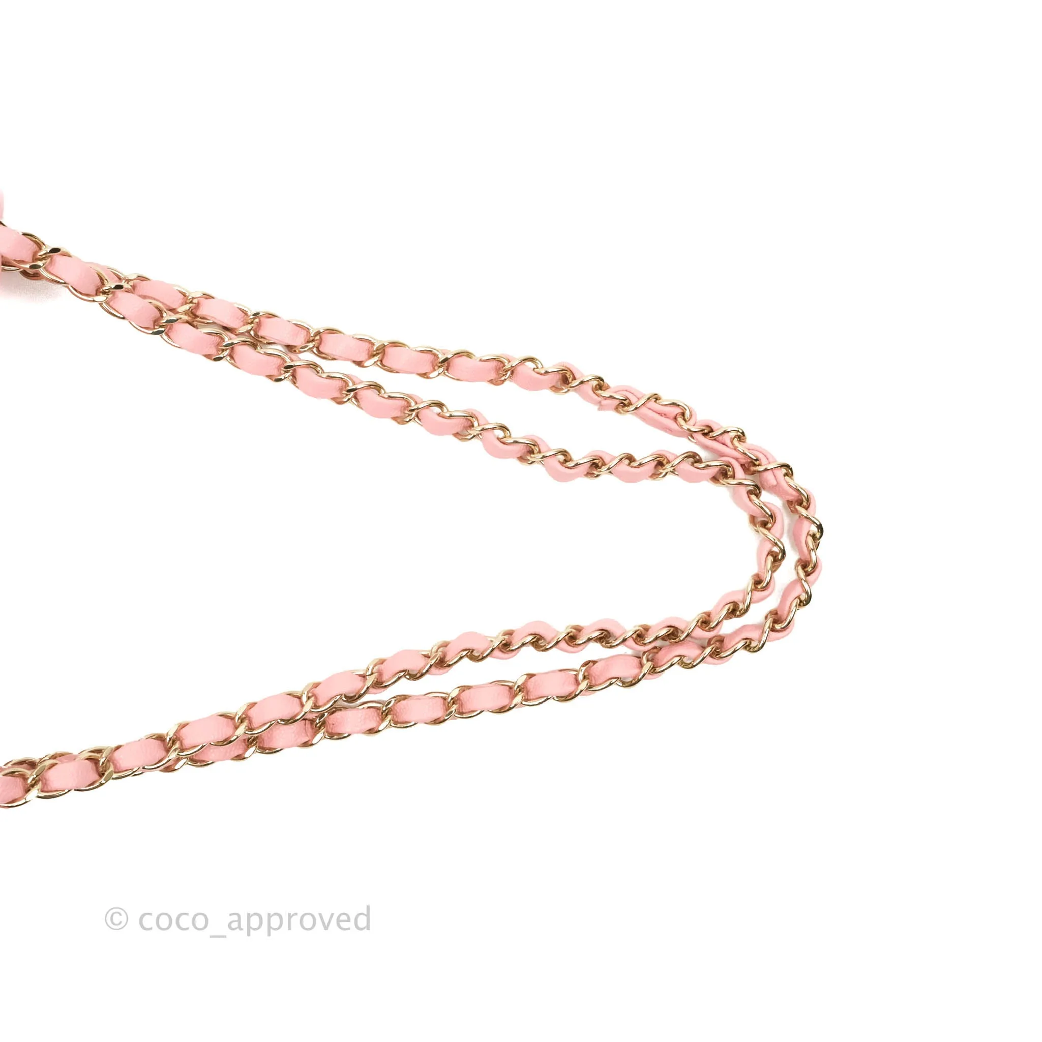 Chanel Small Classic Quilted Flap Pink Caviar Gold Hardware 22C