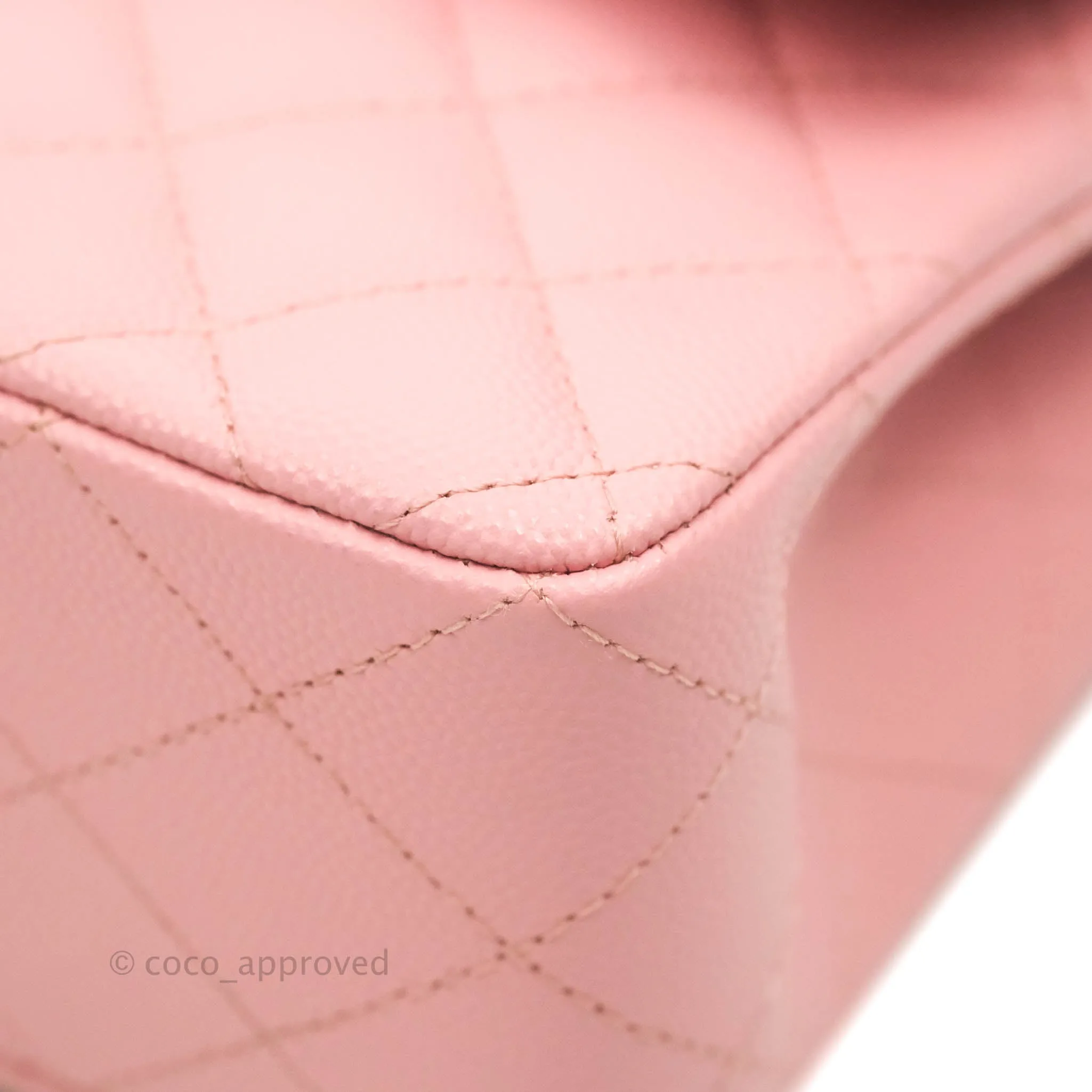 Chanel Small Classic Quilted Flap Pink Caviar Gold Hardware 22C