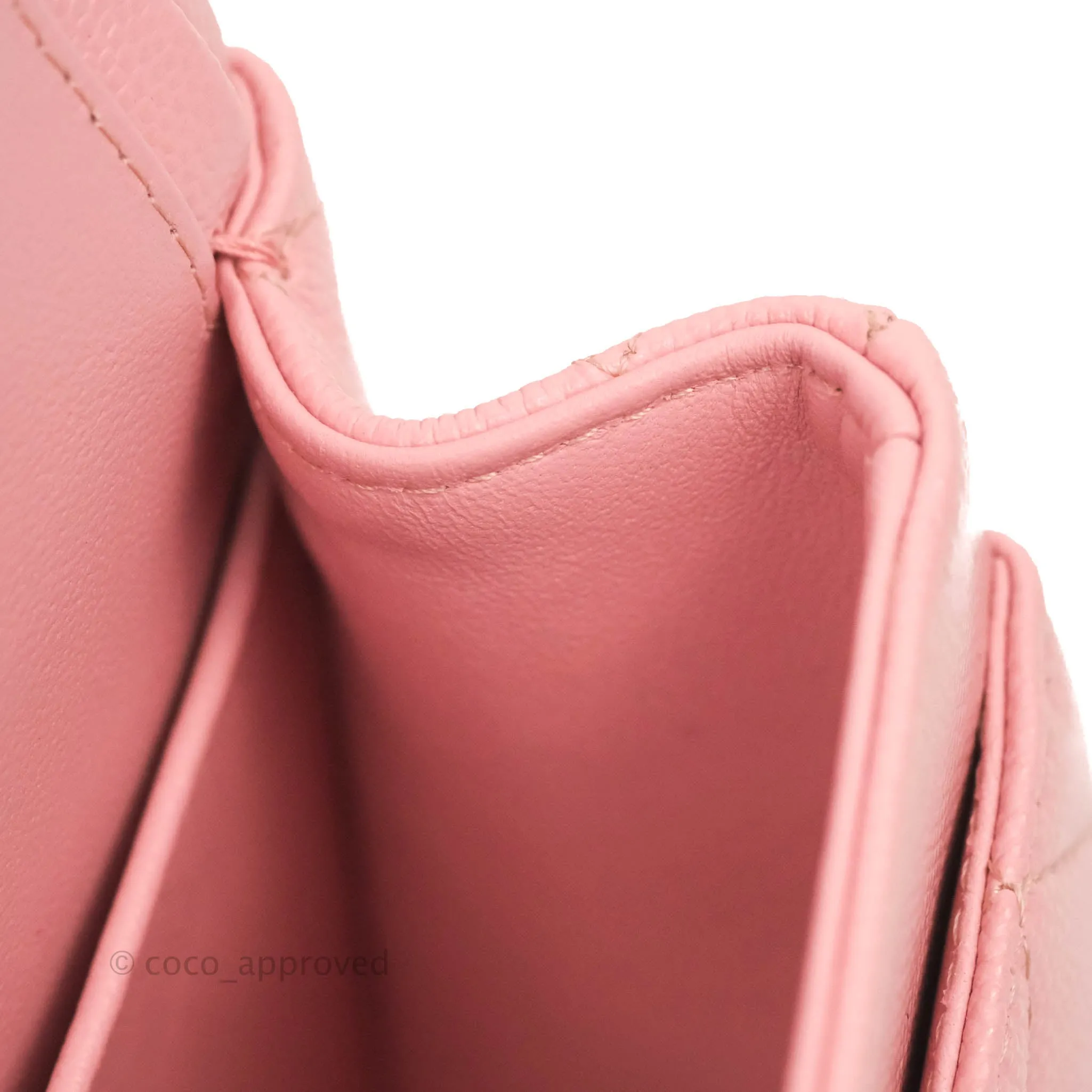 Chanel Small Classic Quilted Flap Pink Caviar Gold Hardware 22C