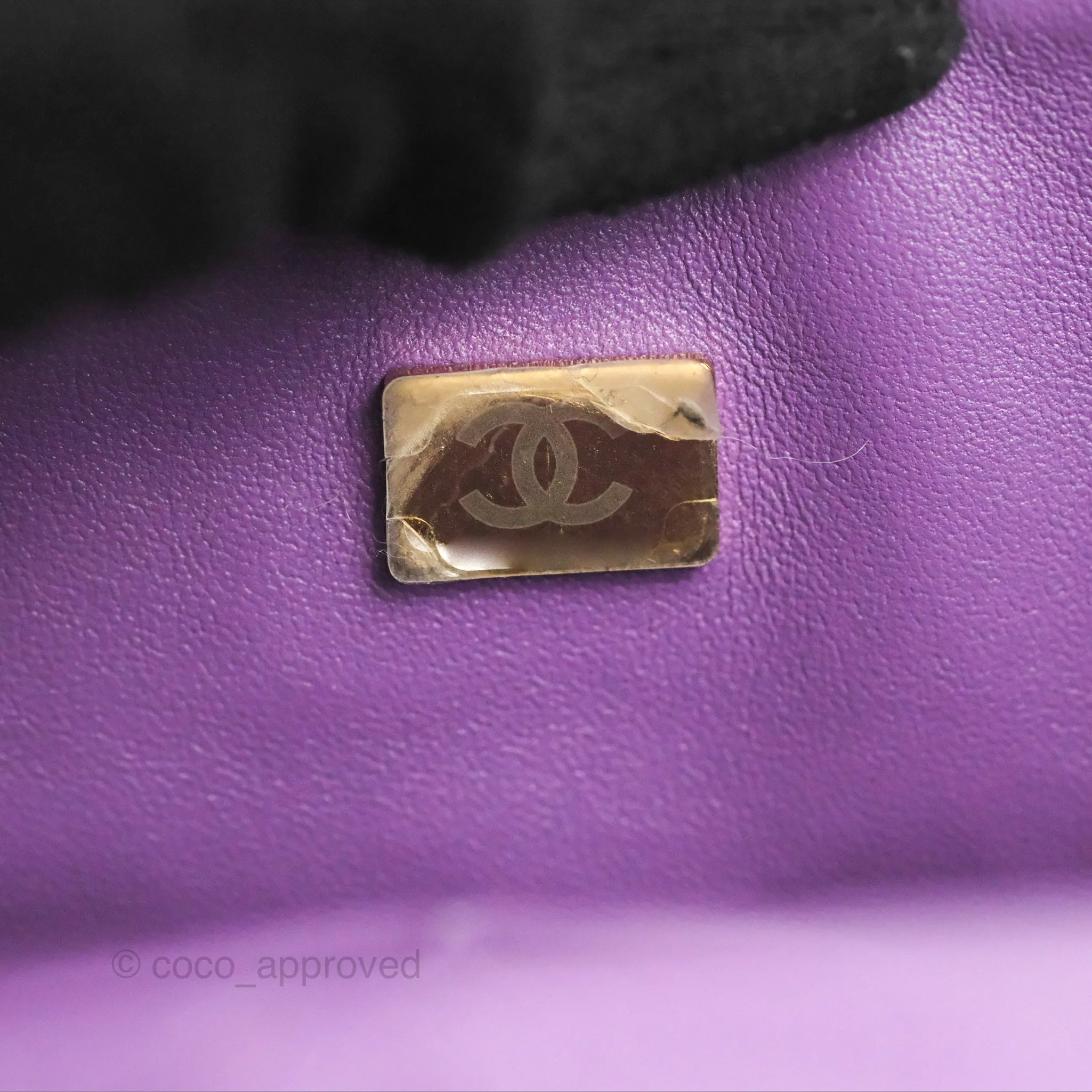 Chanel Small Classic Quilted Flap Purple Lambskin Gold Hardware