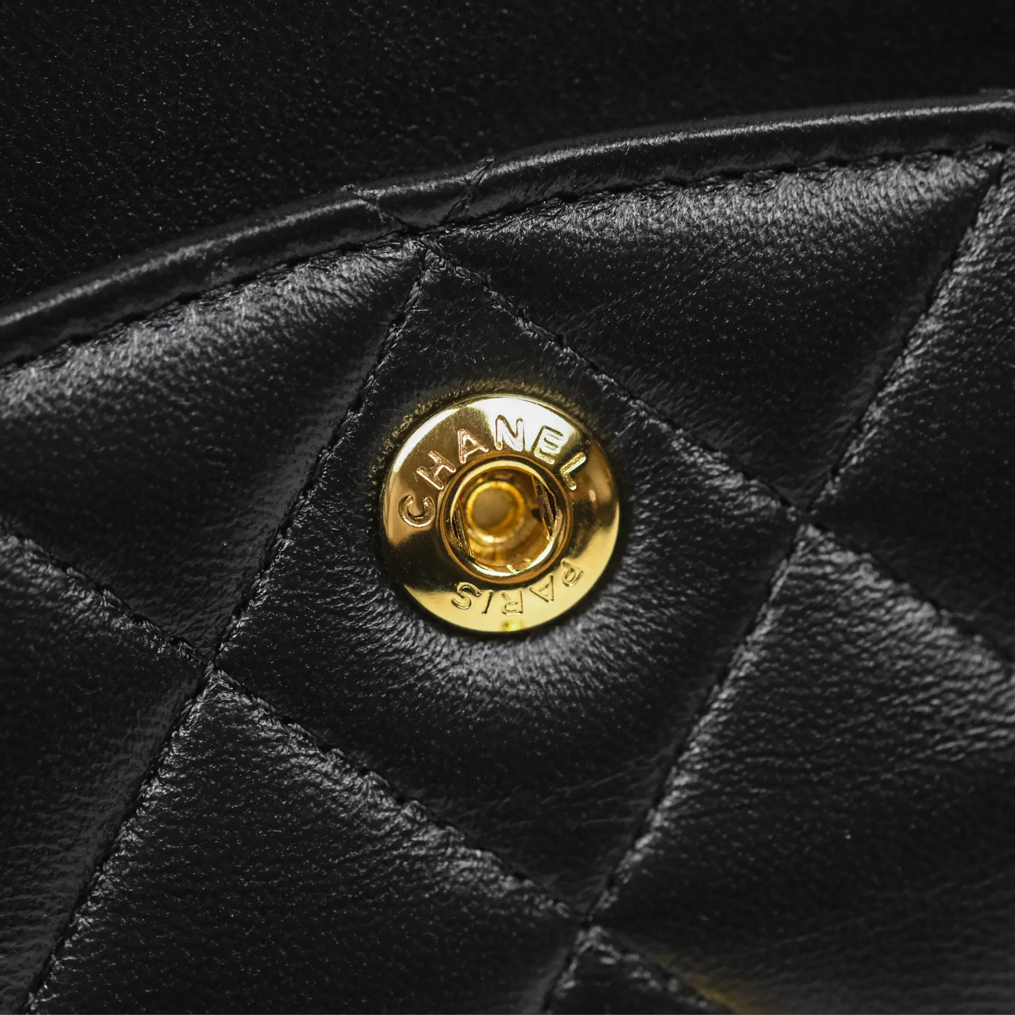 Chanel Small S/M Classic Flap Black Lambskin Gold Hardware