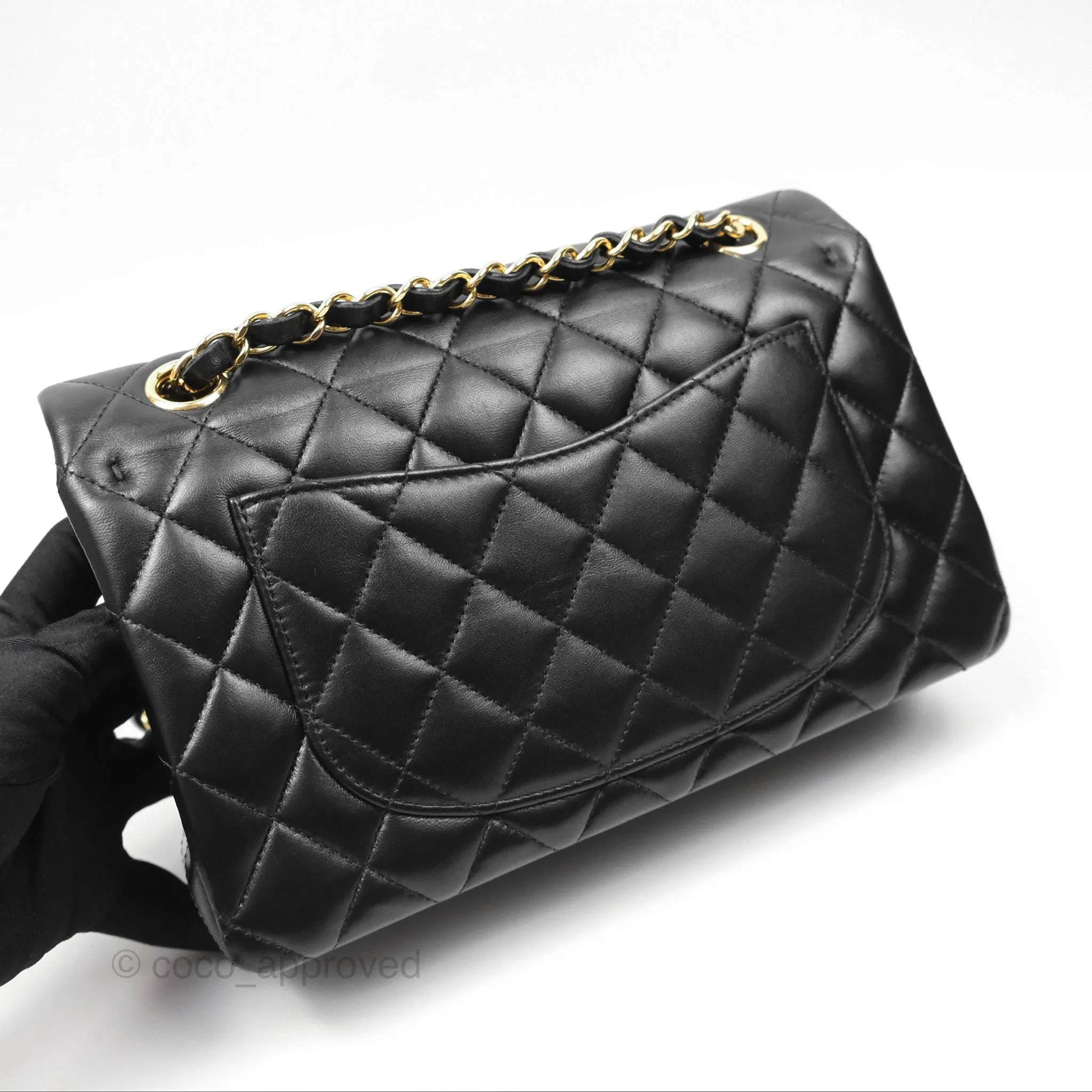 Chanel Small S/M Classic Flap Black Lambskin Gold Hardware