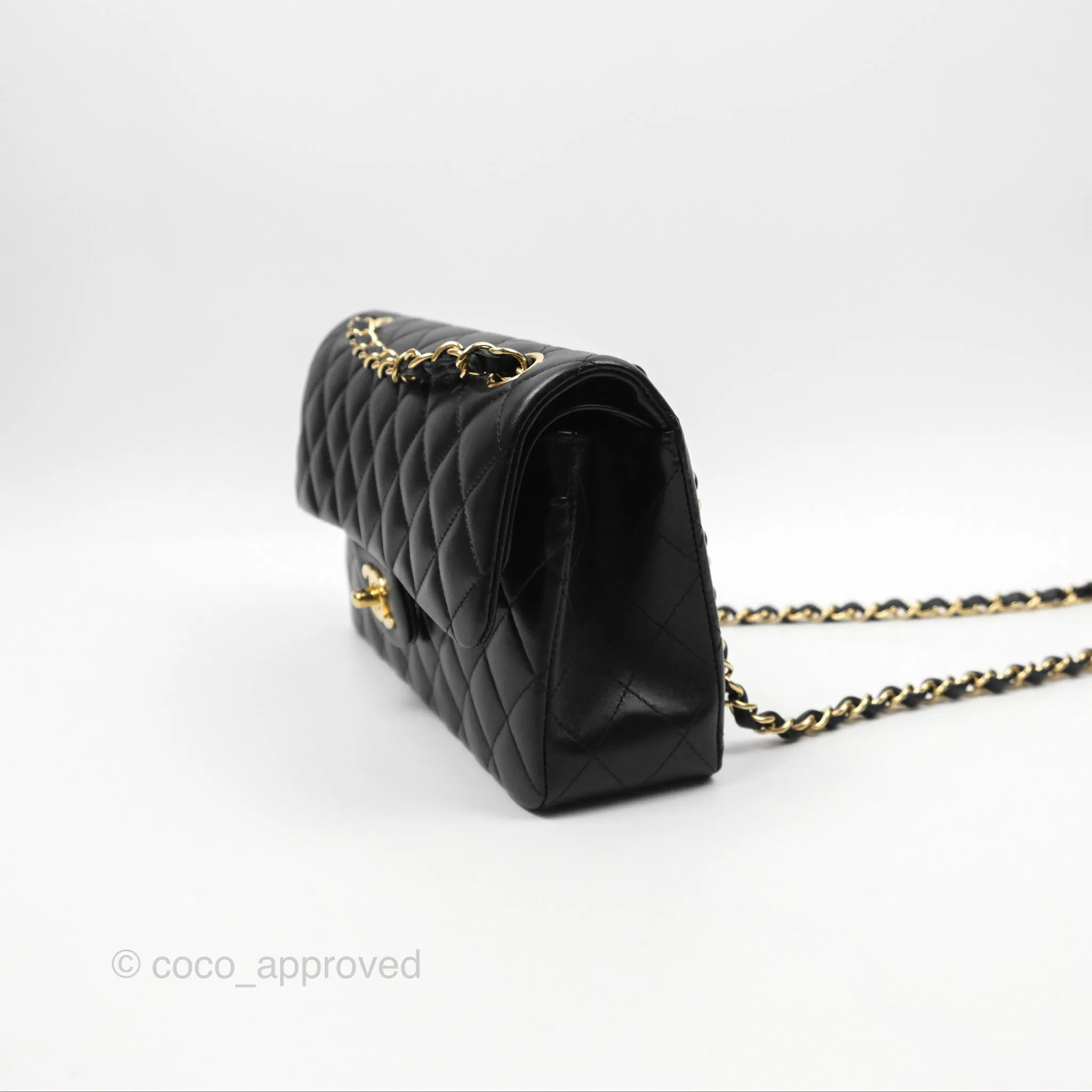 Chanel Small S/M Classic Flap Black Lambskin Gold Hardware