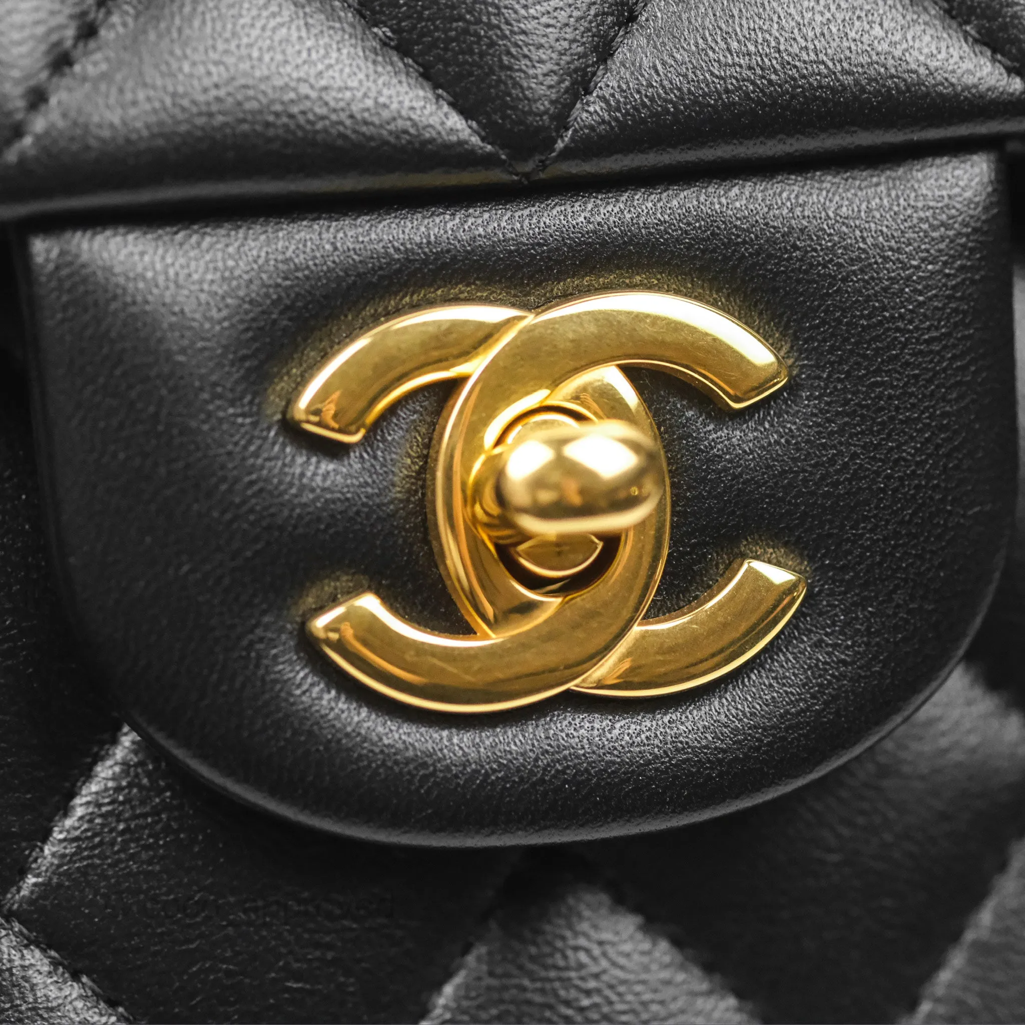 Chanel Small S/M Classic Flap Black Lambskin Gold Hardware