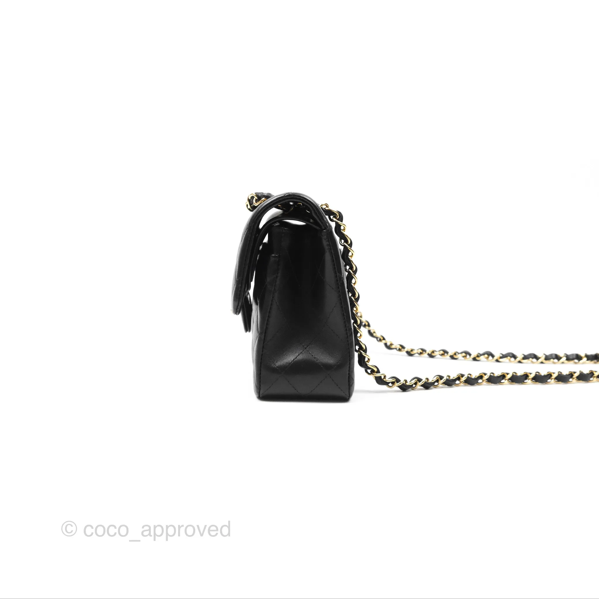 Chanel Small S/M Classic Flap Black Lambskin Gold Hardware
