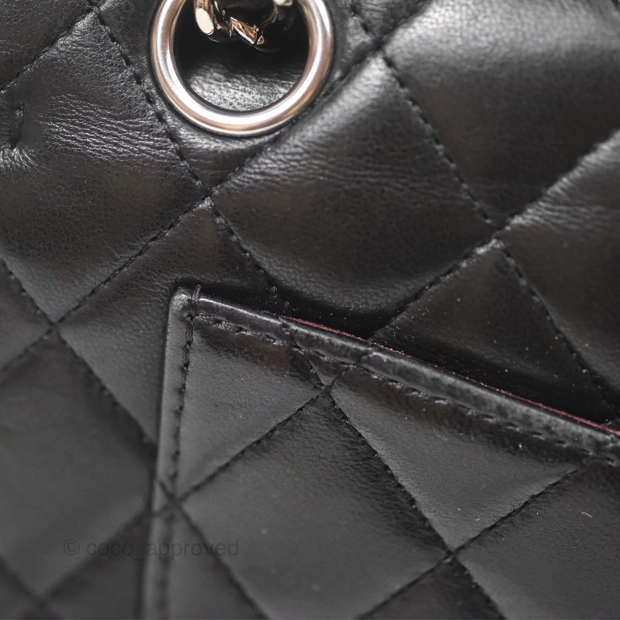 Chanel Small S/M Classic Flap Black Lambskin Silver Hardware