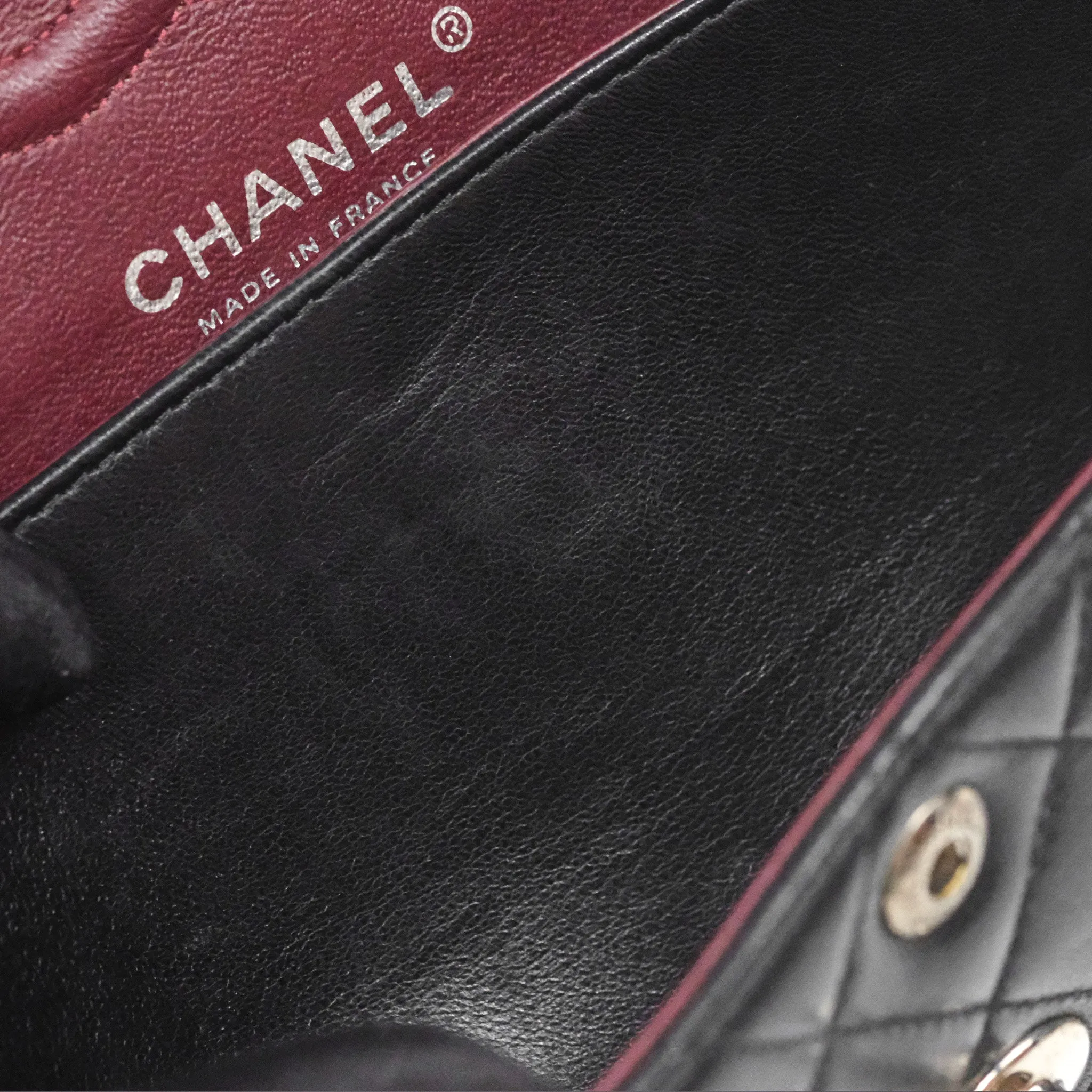 Chanel Small S/M Classic Flap Black Lambskin Silver Hardware