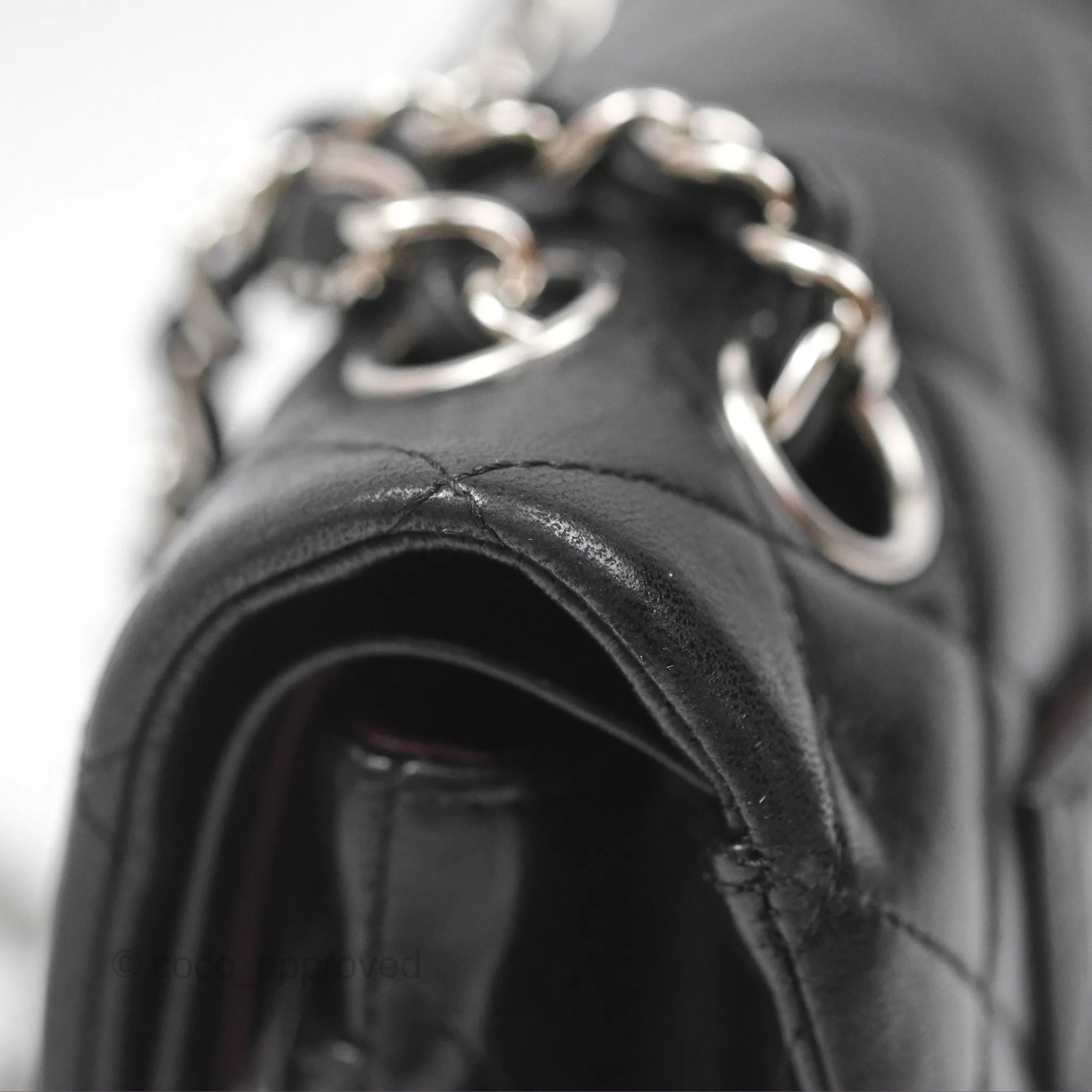 Chanel Small S/M Classic Flap Black Lambskin Silver Hardware