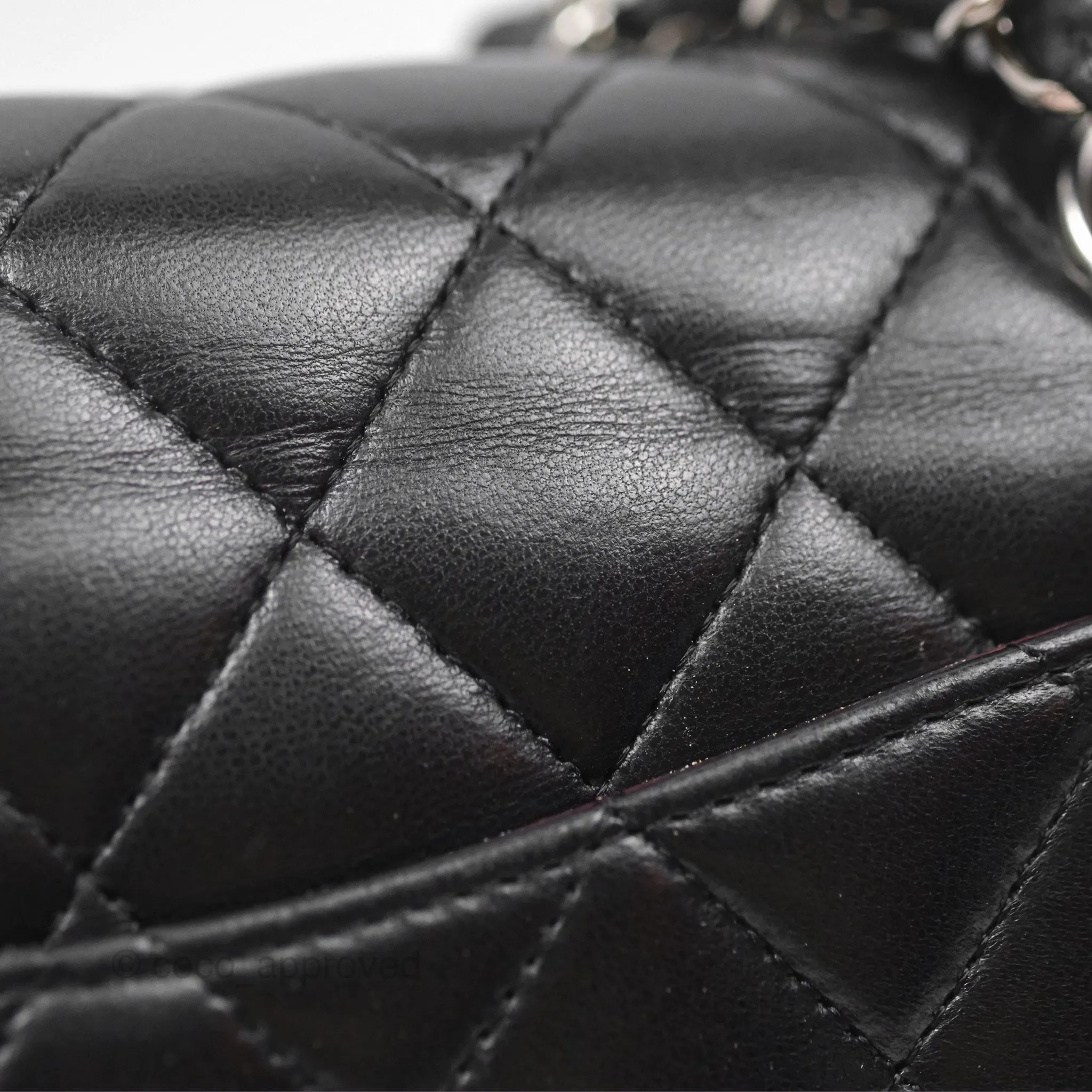 Chanel Small S/M Classic Flap Black Lambskin Silver Hardware
