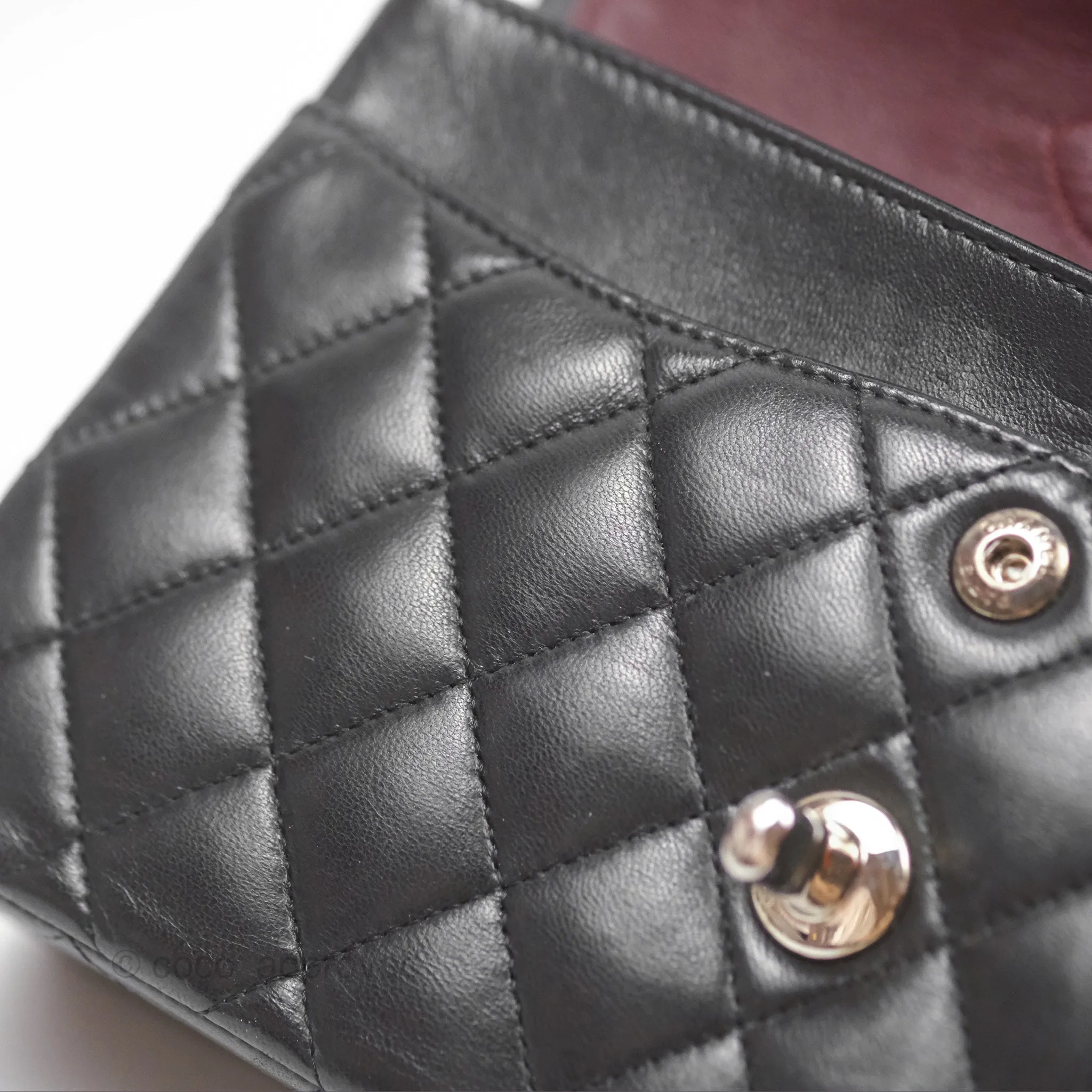 Chanel Small S/M Classic Flap Black Lambskin Silver Hardware