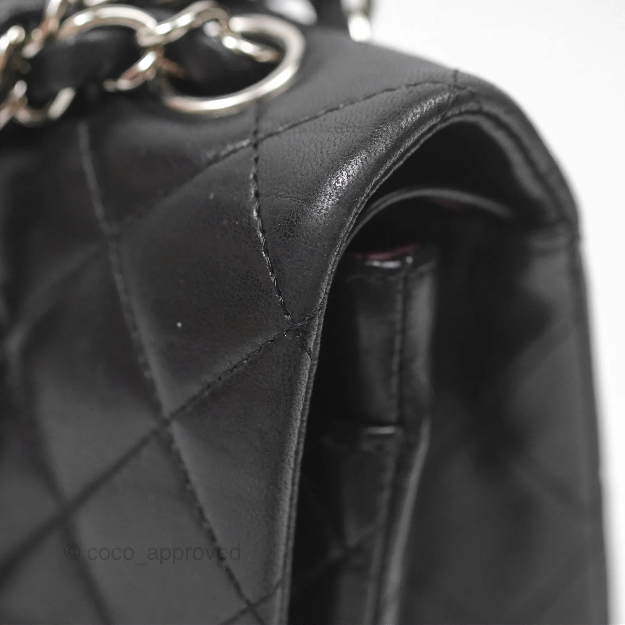 Chanel Small S/M Classic Flap Black Lambskin Silver Hardware