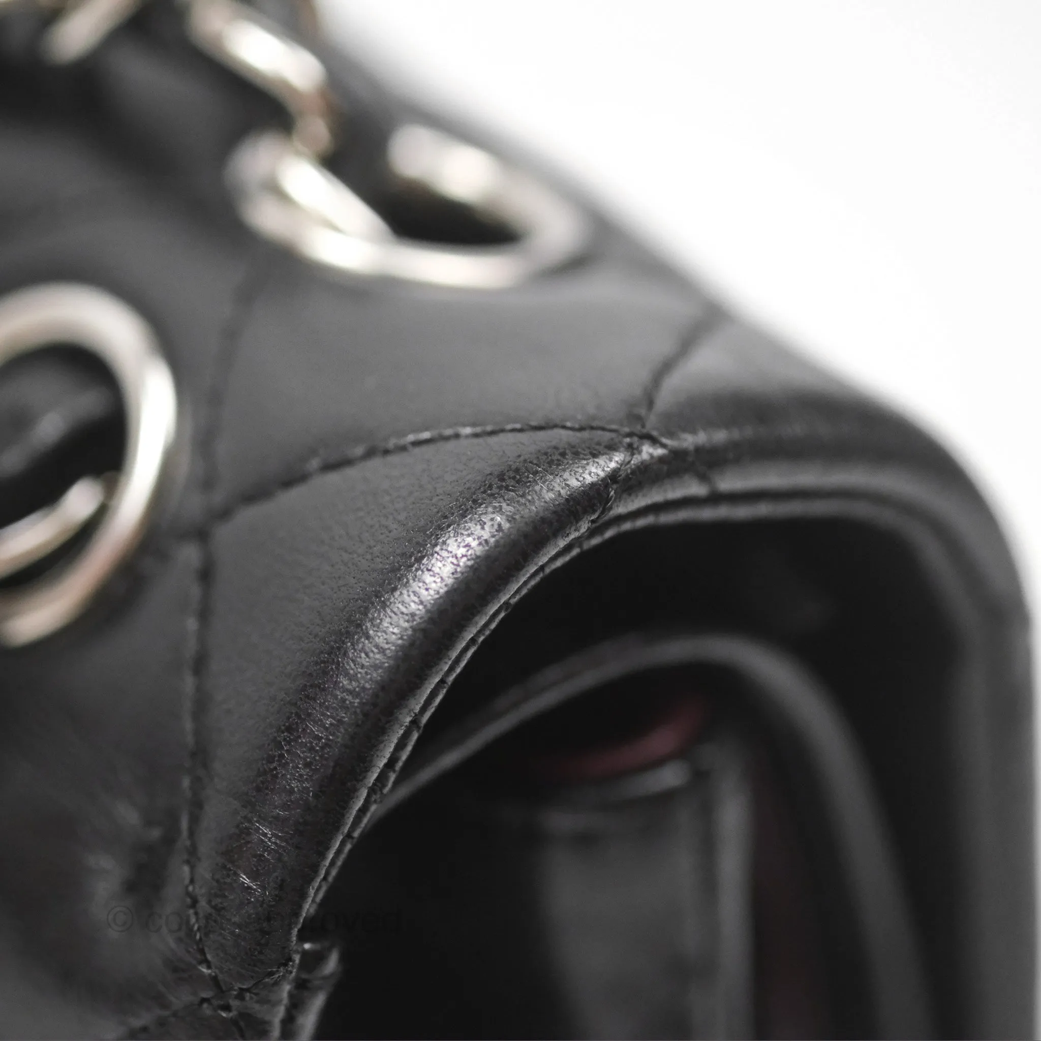 Chanel Small S/M Classic Flap Black Lambskin Silver Hardware