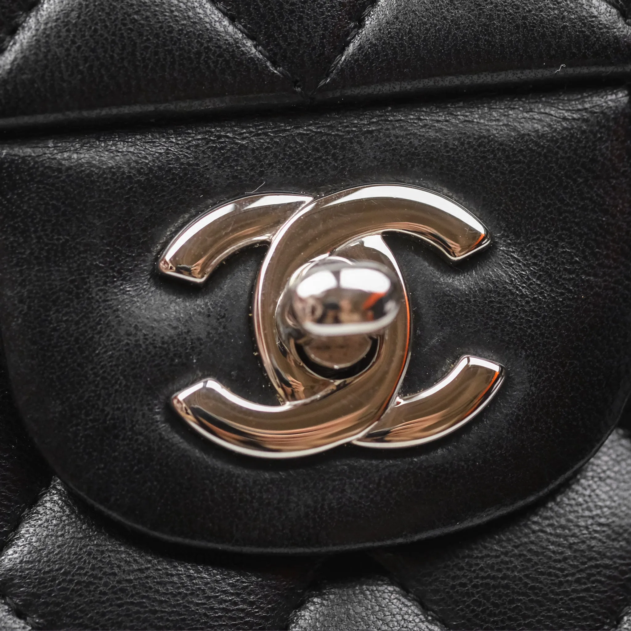 Chanel Small S/M Classic Flap Black Lambskin Silver Hardware
