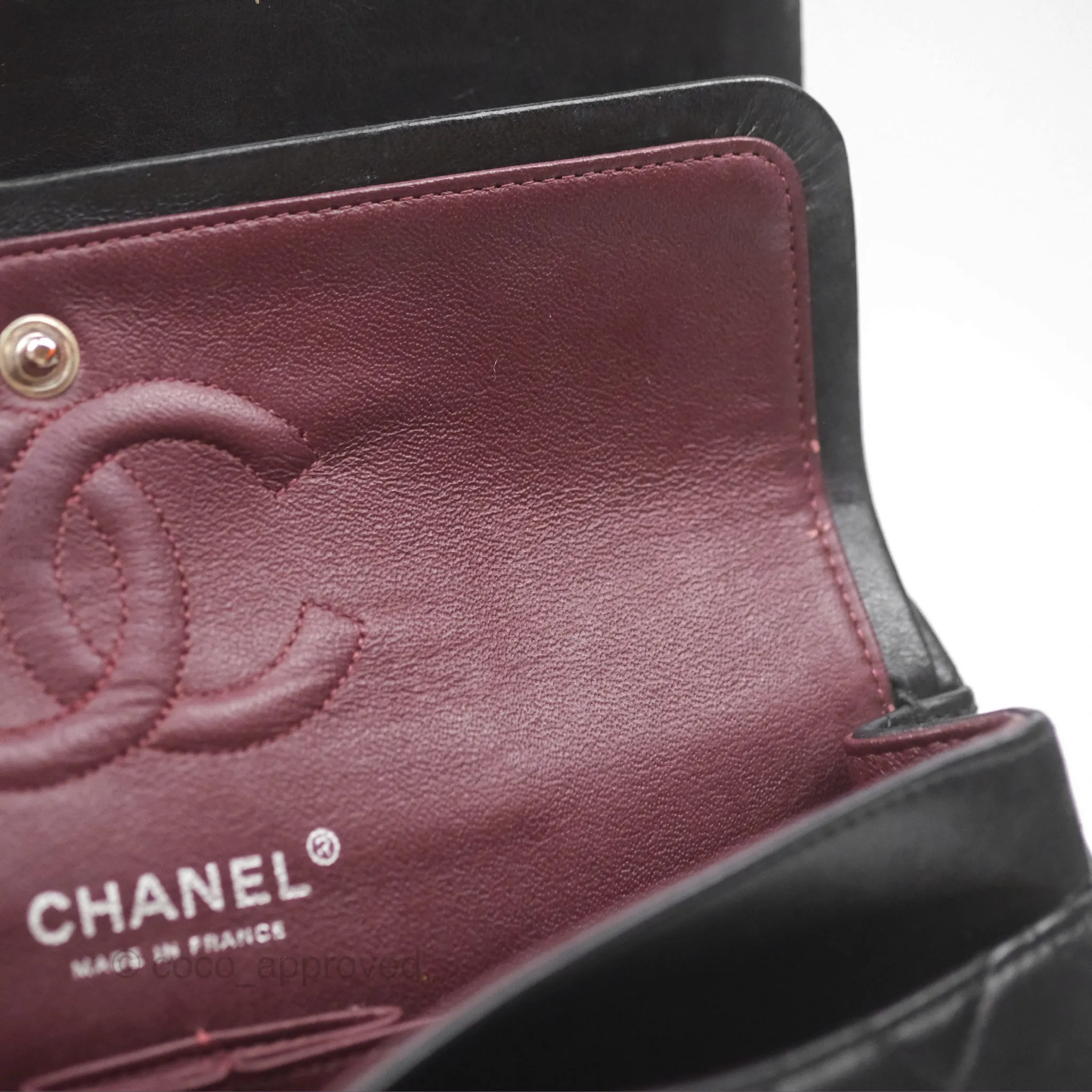 Chanel Small S/M Classic Flap Black Lambskin Silver Hardware