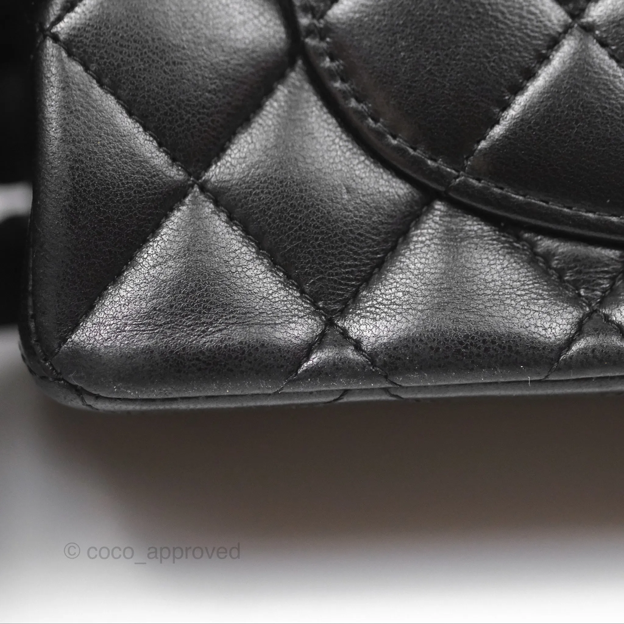 Chanel Small S/M Classic Flap Black Lambskin Silver Hardware