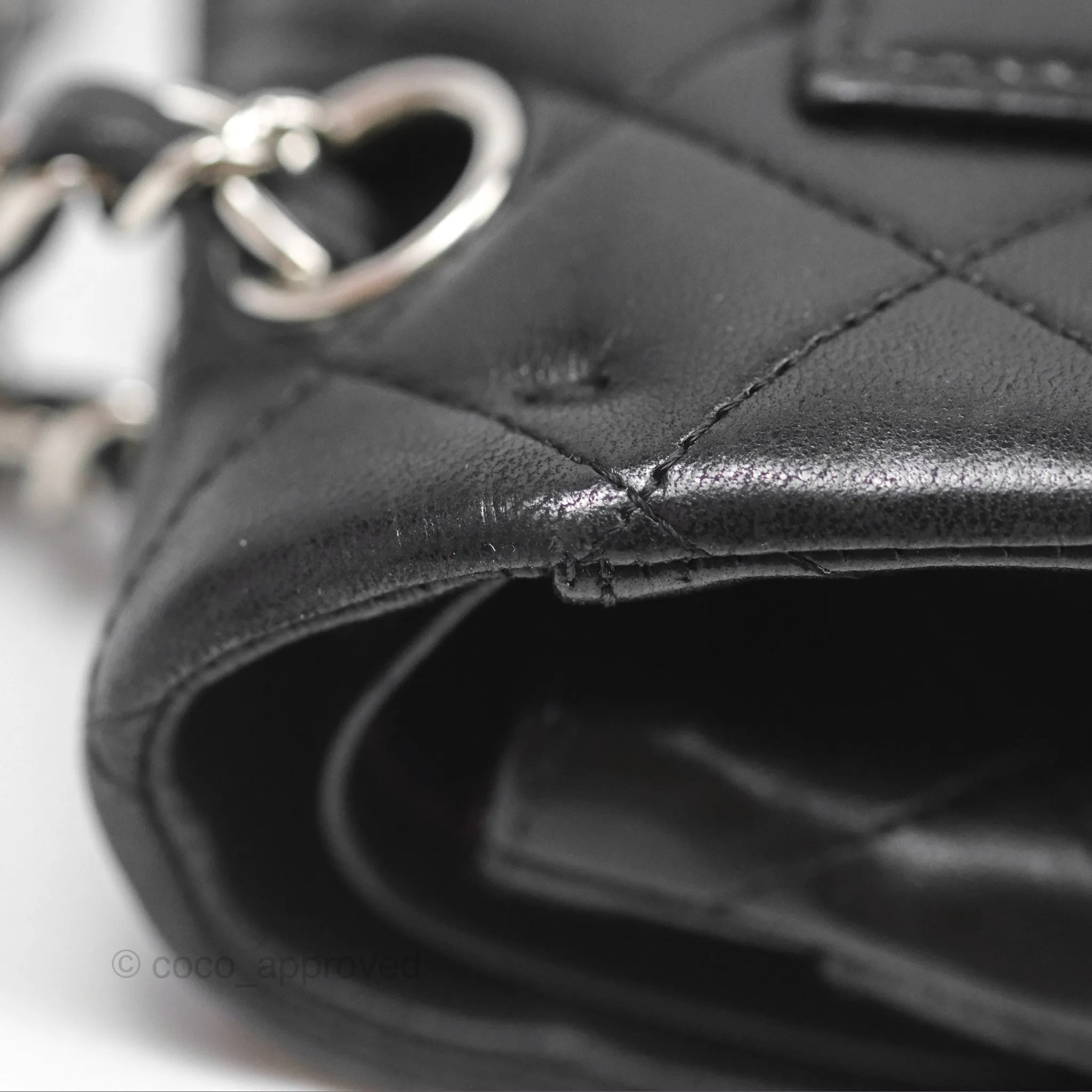 Chanel Small S/M Classic Flap Black Lambskin Silver Hardware