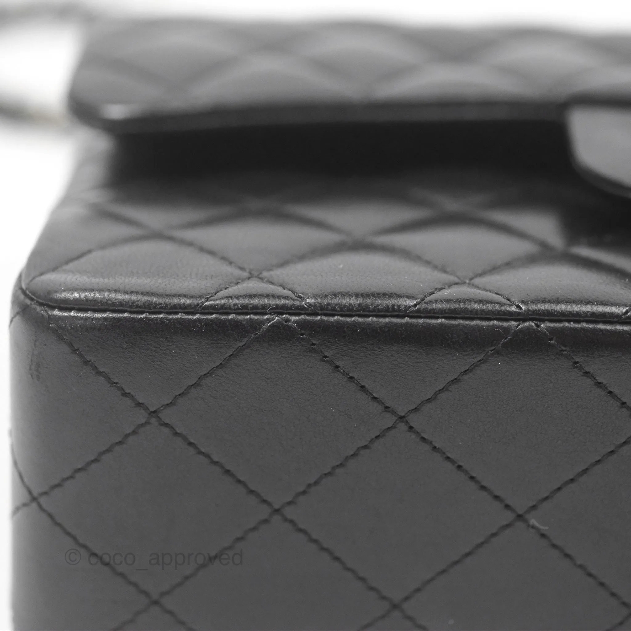 Chanel Small S/M Classic Flap Black Lambskin Silver Hardware