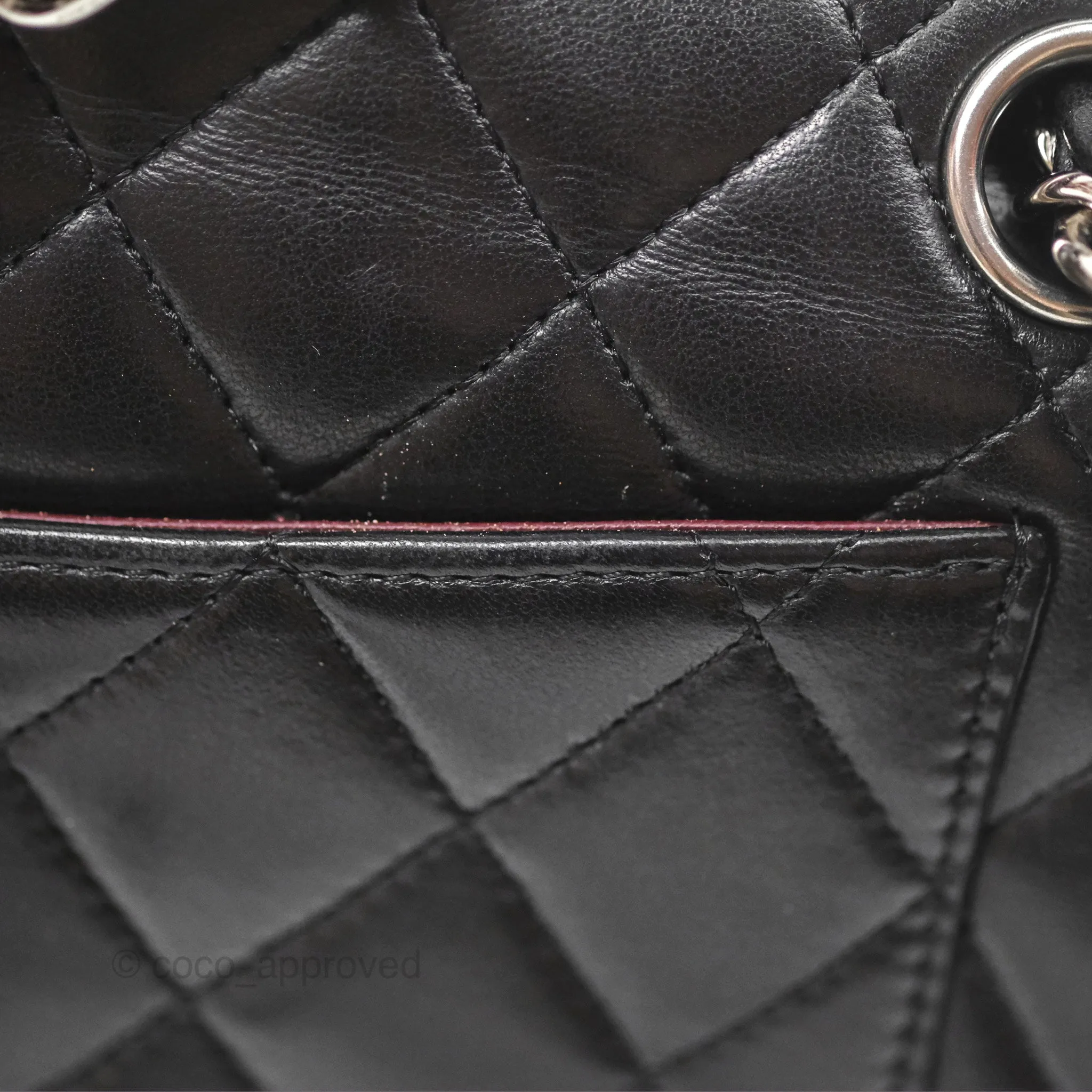 Chanel Small S/M Classic Flap Black Lambskin Silver Hardware