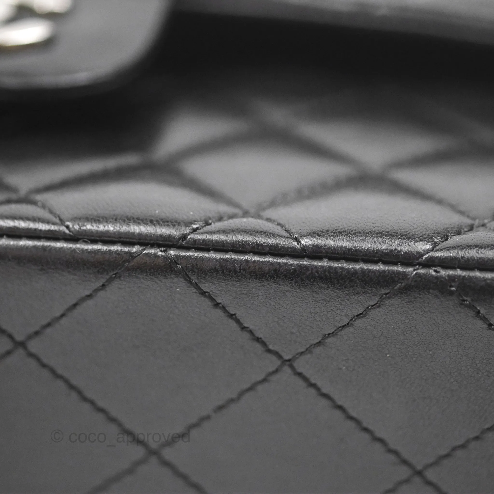 Chanel Small S/M Classic Flap Black Lambskin Silver Hardware