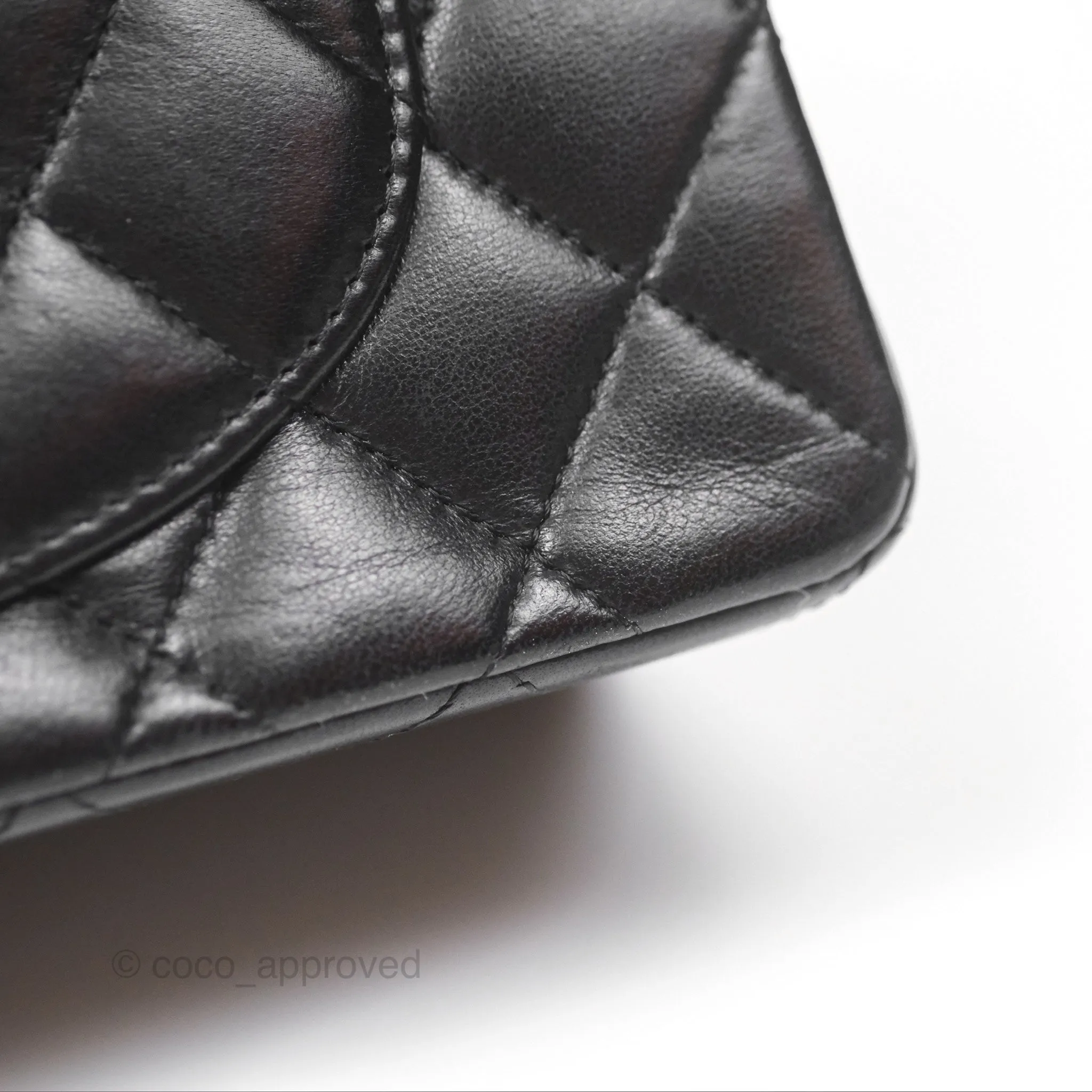 Chanel Small S/M Classic Flap Black Lambskin Silver Hardware