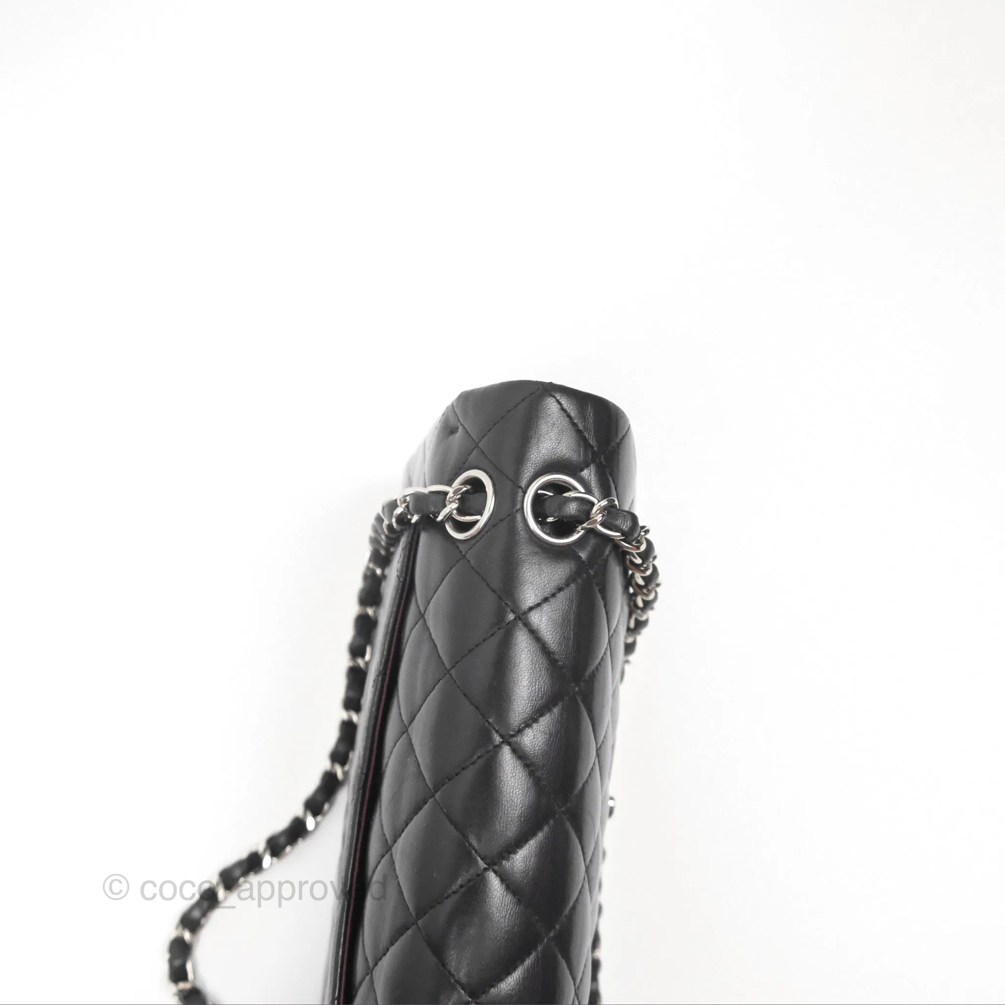 Chanel Small S/M Classic Flap Black Lambskin Silver Hardware