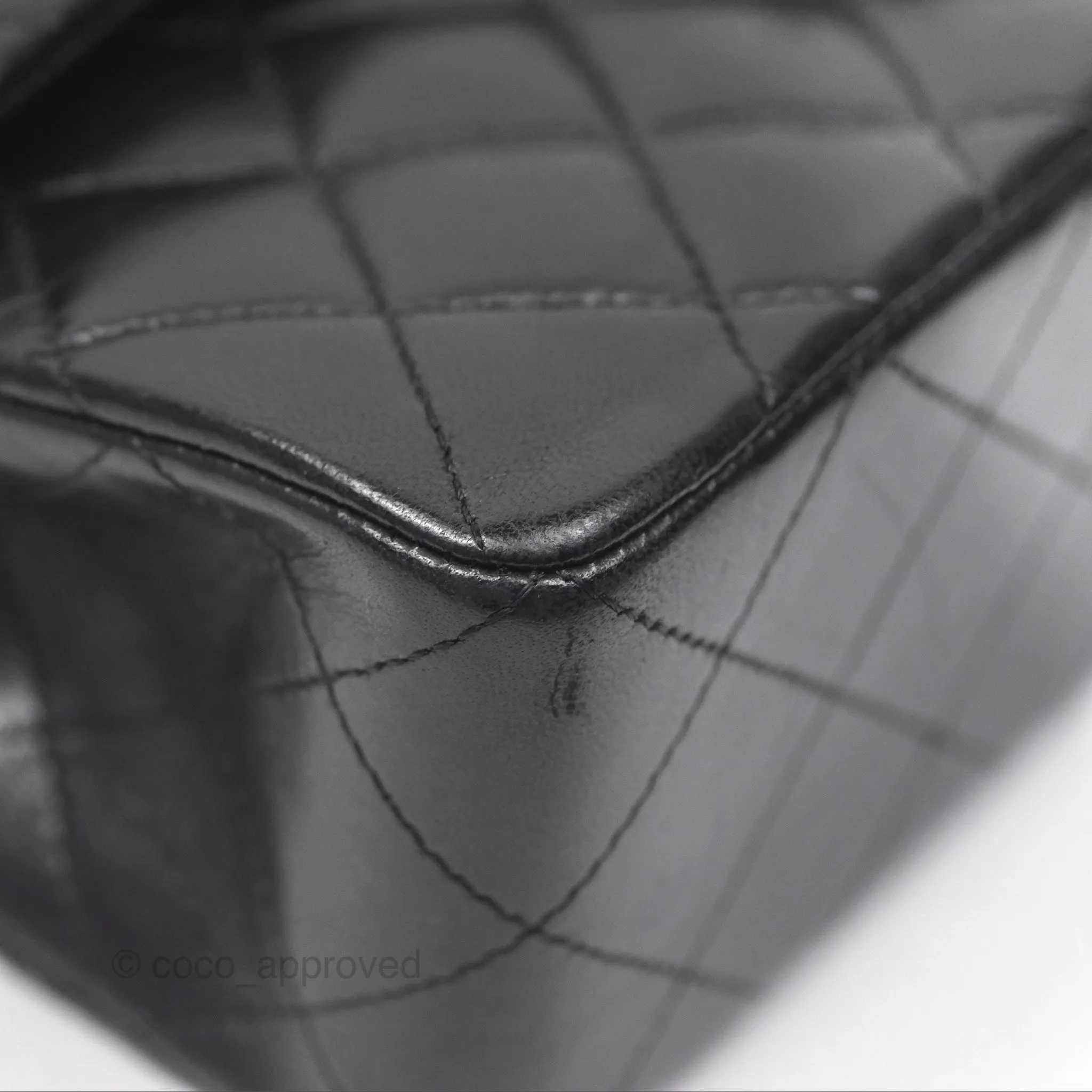 Chanel Small S/M Classic Flap Black Lambskin Silver Hardware