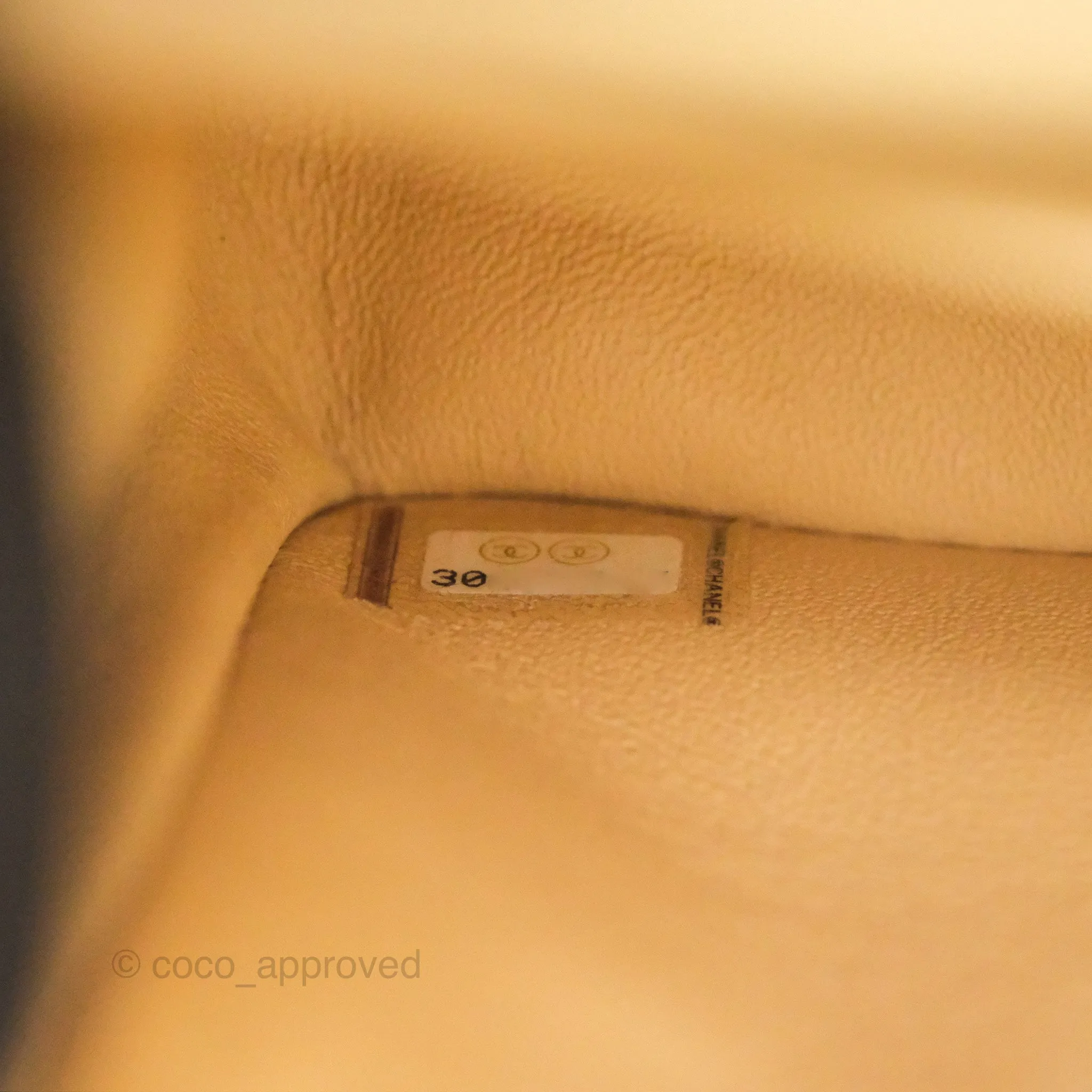 Chanel Small S/M Classic Flap Quilted Beige Caviar Gold Hardware