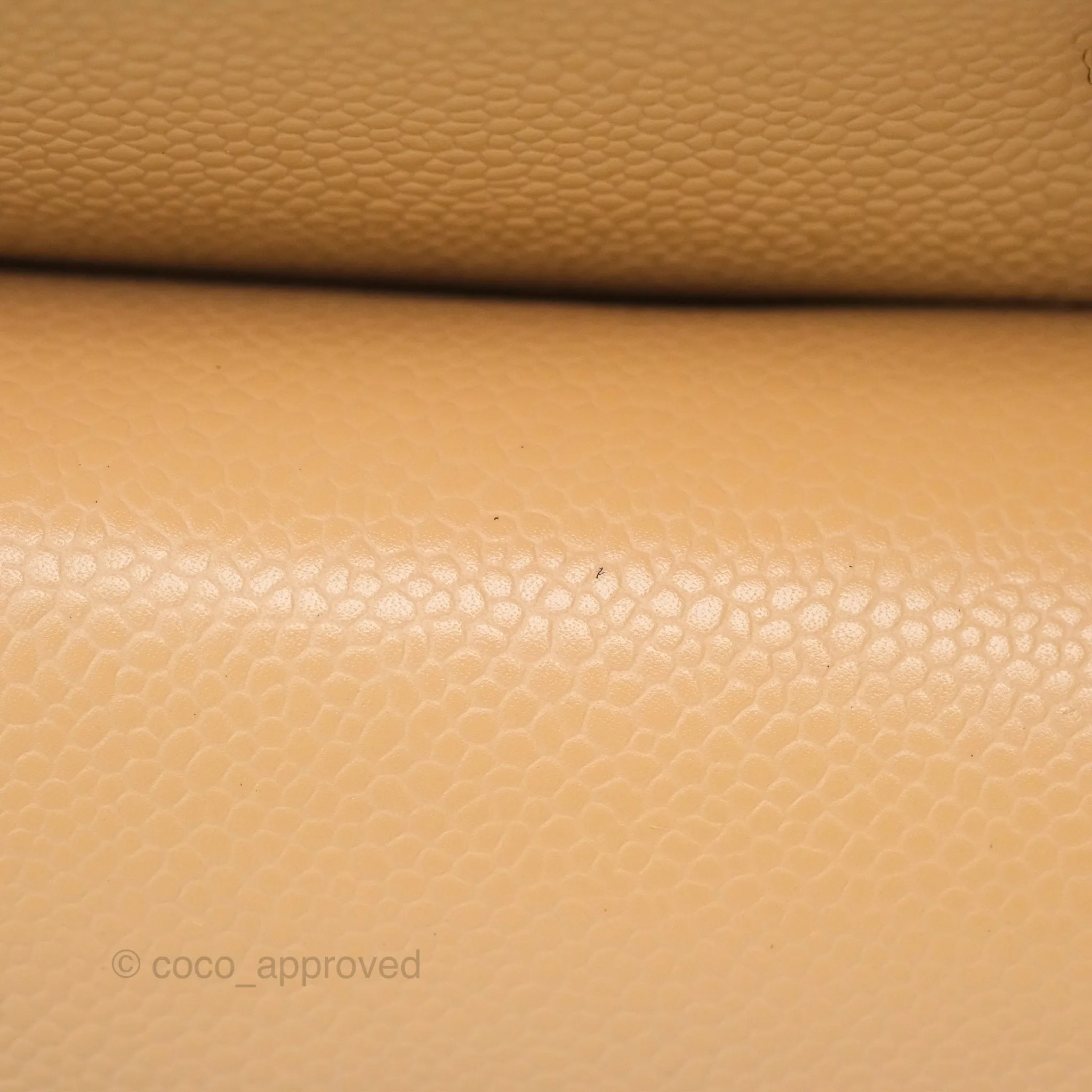 Chanel Small S/M Classic Flap Quilted Beige Caviar Gold Hardware