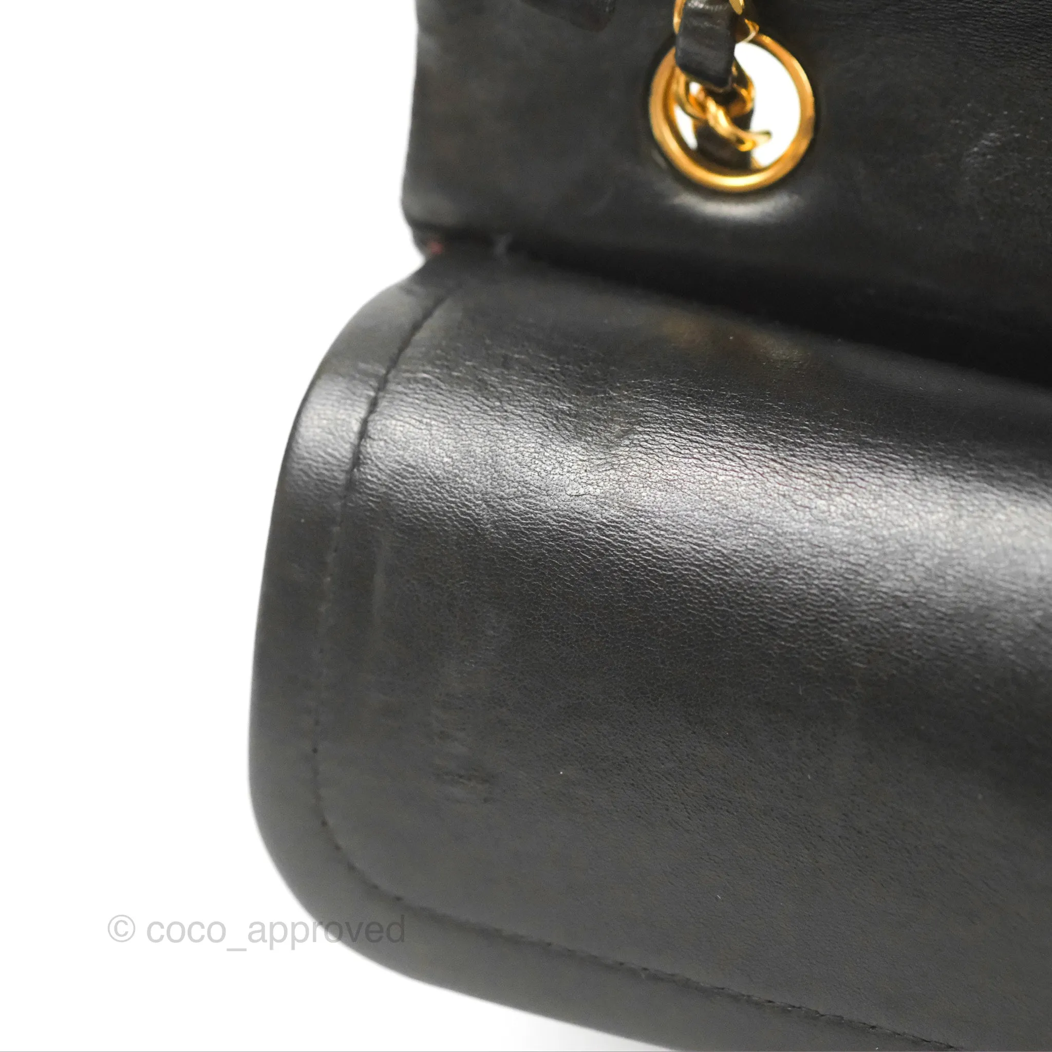 Chanel Vintage Medium Classic Flap Black Lambskin 24K Gold Hardware