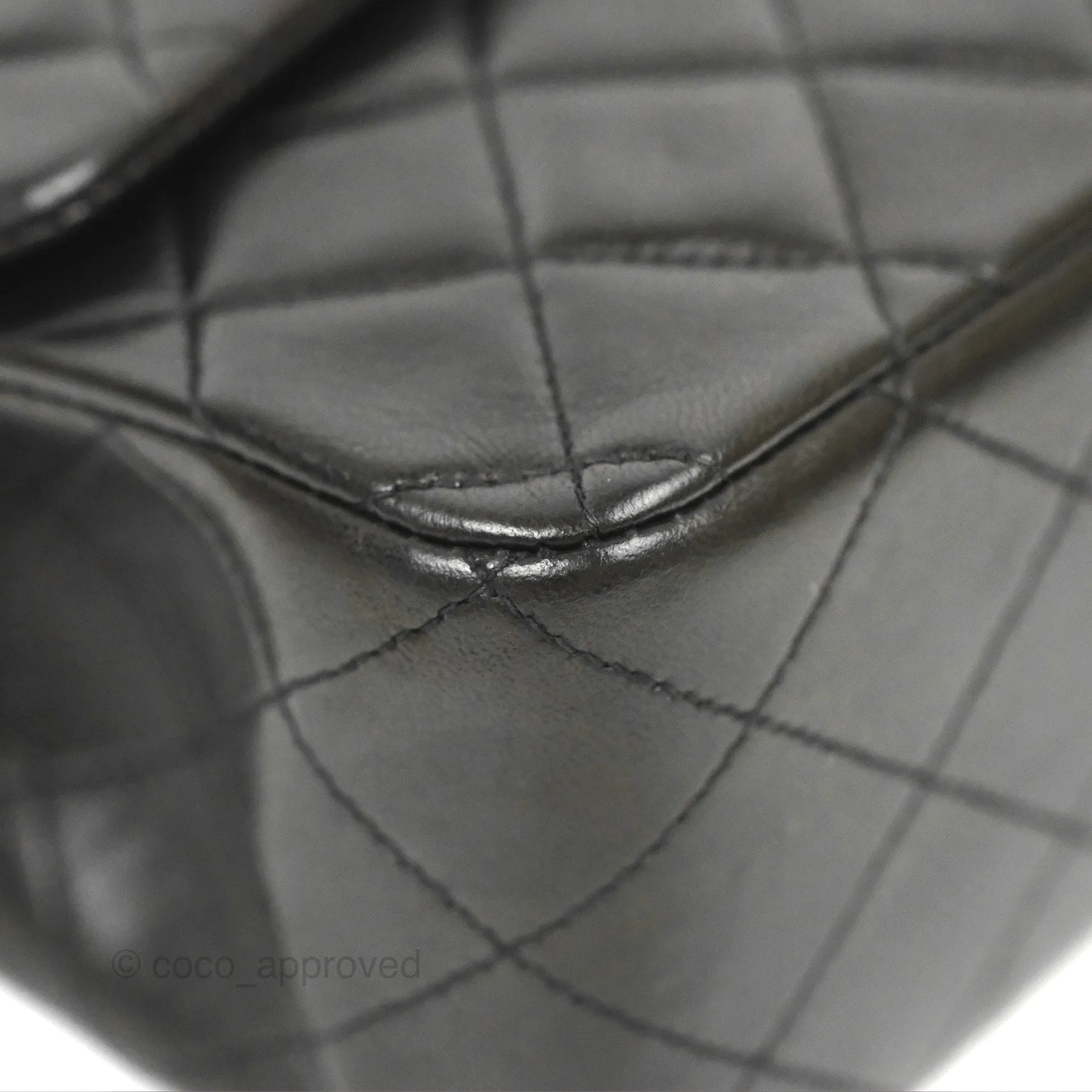 Chanel Vintage Medium Classic Flap Black Lambskin 24K Gold Hardware