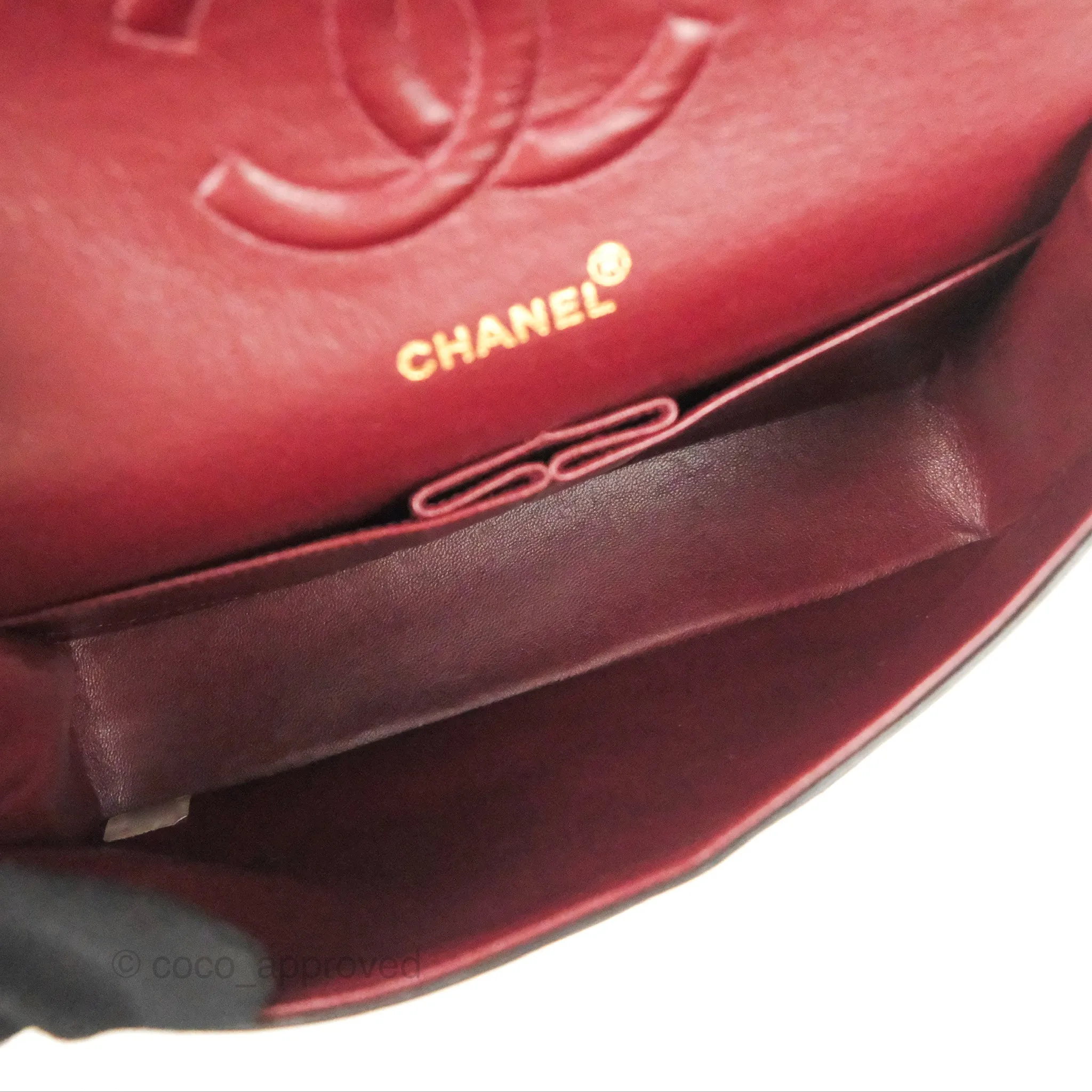Chanel Vintage Medium Classic Flap Black Lambskin 24K Gold Hardware