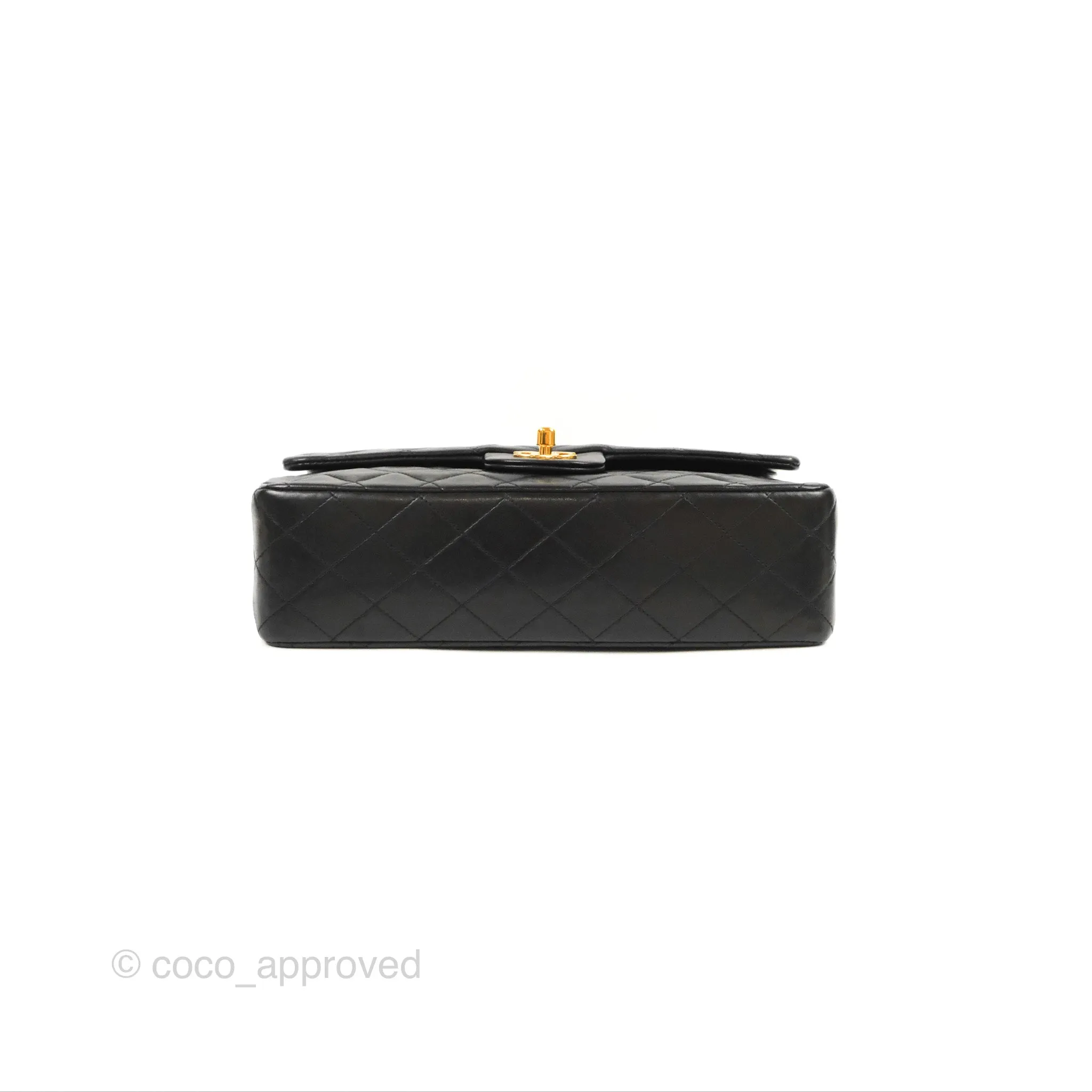 Chanel Vintage Medium Classic Flap Black Lambskin 24K Gold Hardware