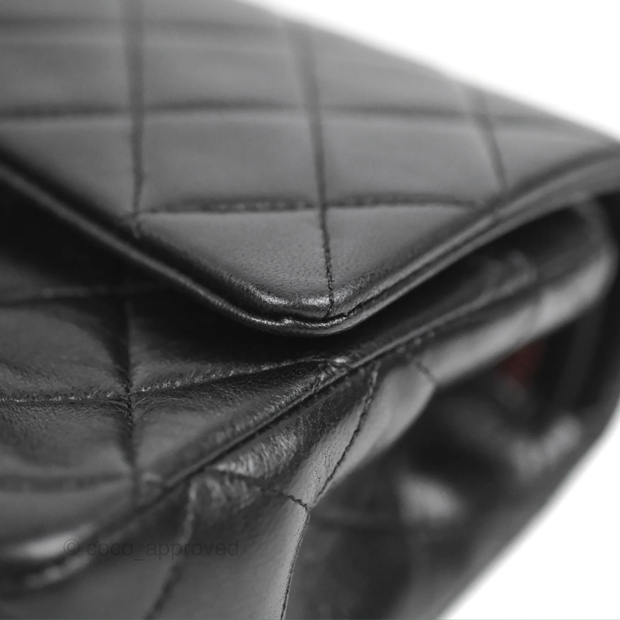 Chanel Vintage Small Classic Flap Black Lambskin 24K Gold Hardware