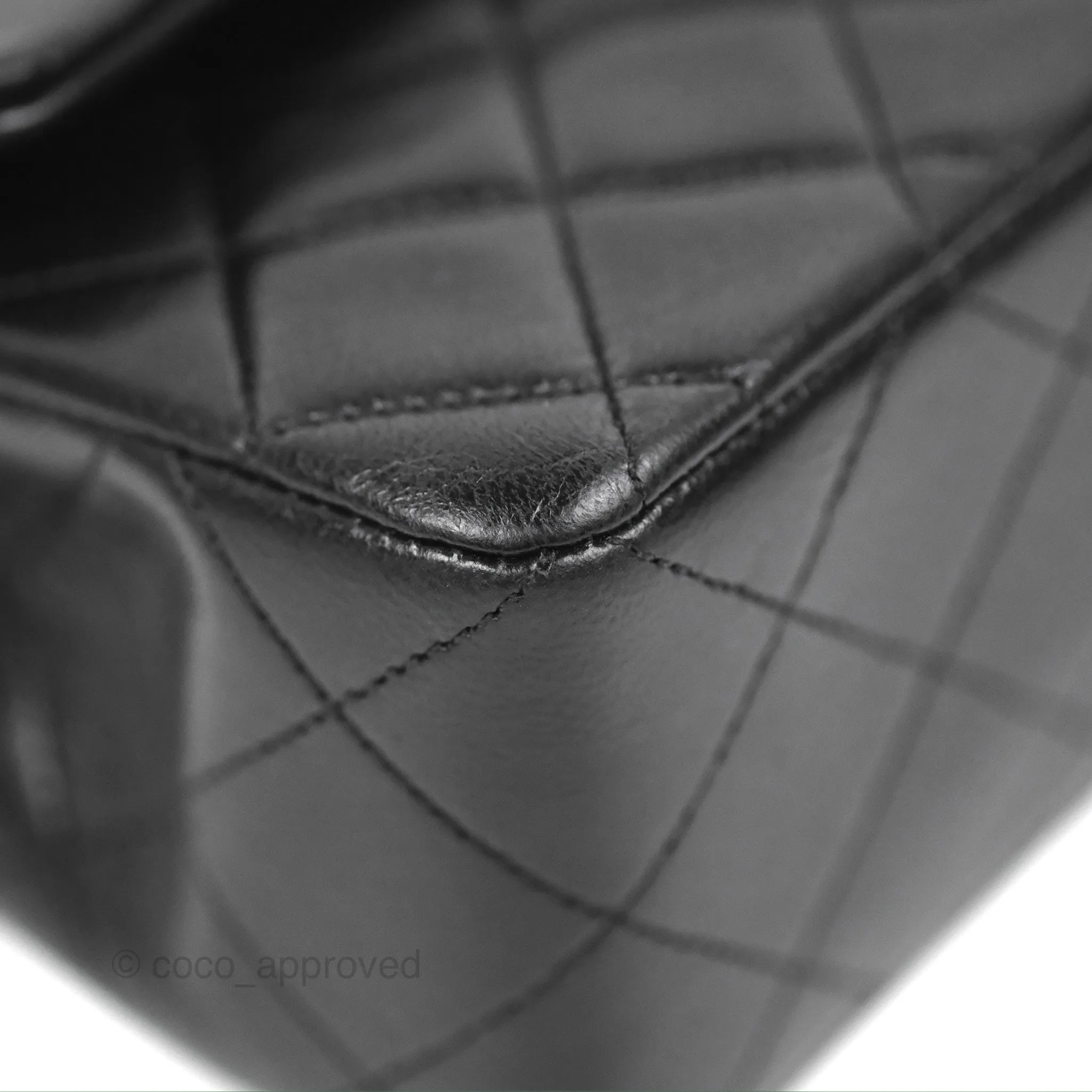 Chanel Vintage Small Classic Flap Black Lambskin 24K Gold Hardware