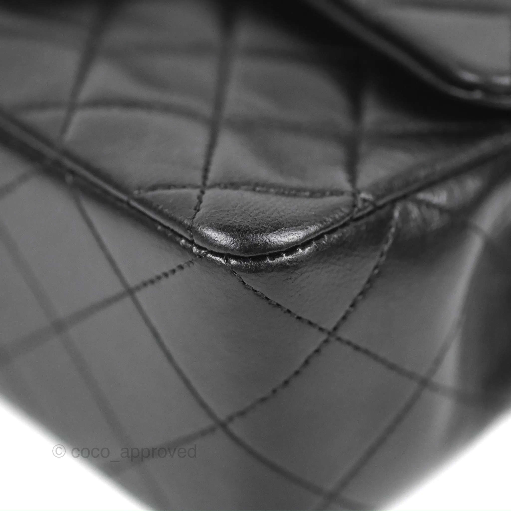 Chanel Vintage Small Classic Flap Black Lambskin 24K Gold Hardware