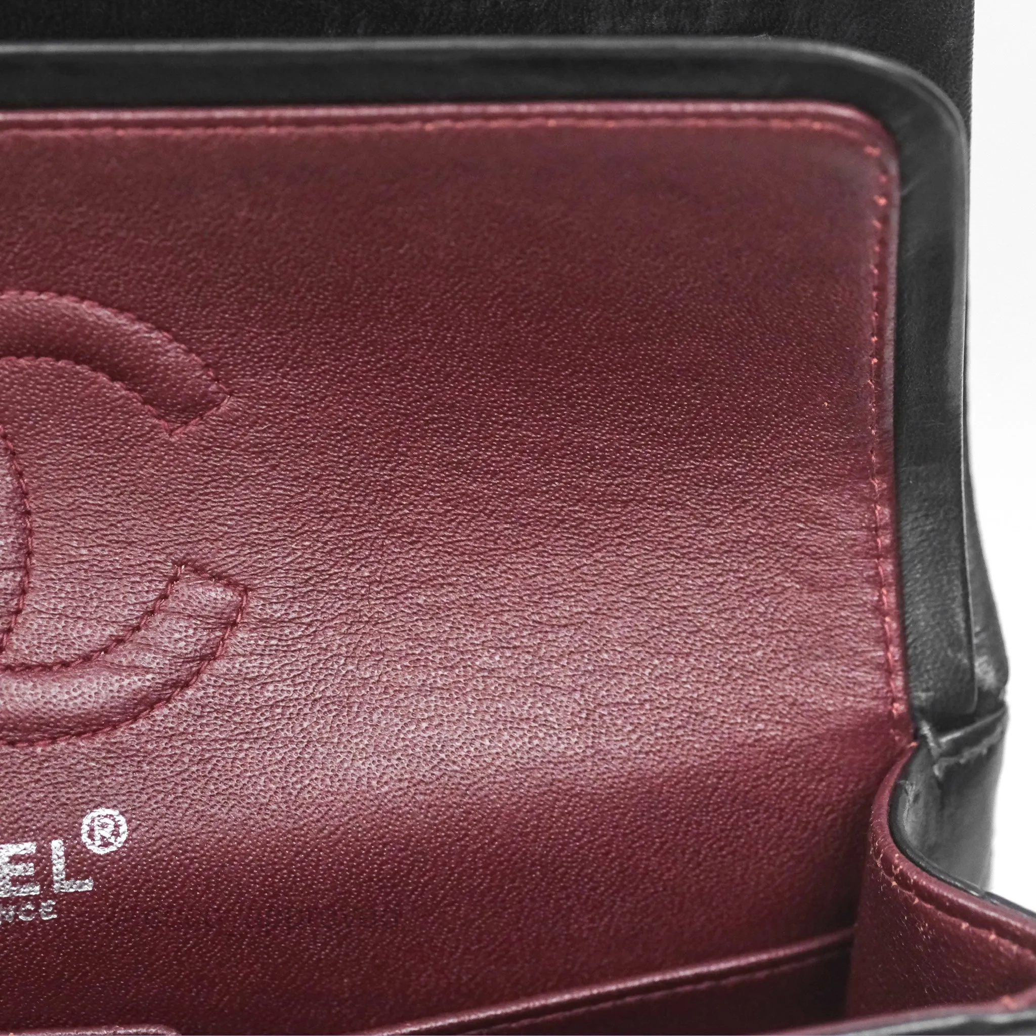 Chanel Vintage Small Classic Flap Black Lambskin Silver Hardware