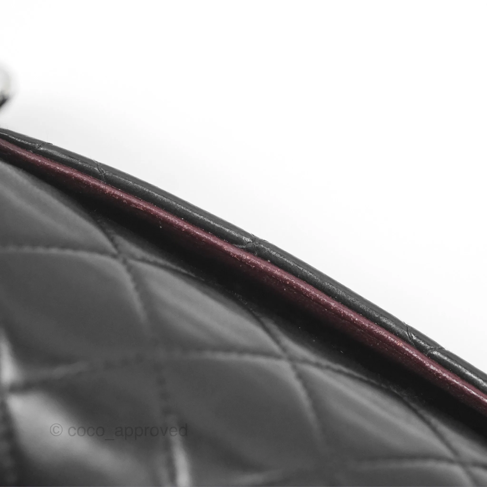 Chanel Vintage Small Classic Flap Black Lambskin Silver Hardware