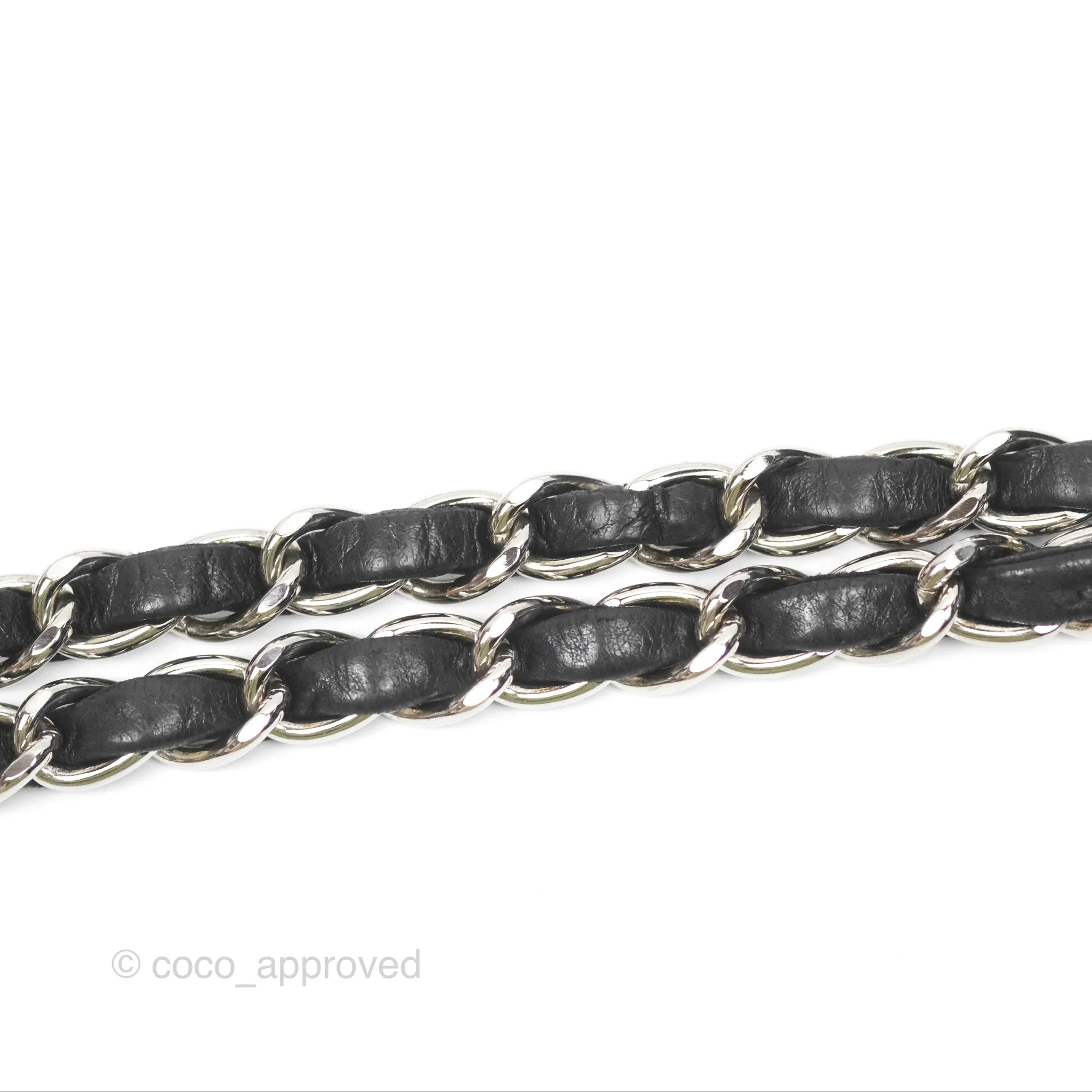 Chanel Vintage Small Classic Flap Black Lambskin Silver Hardware