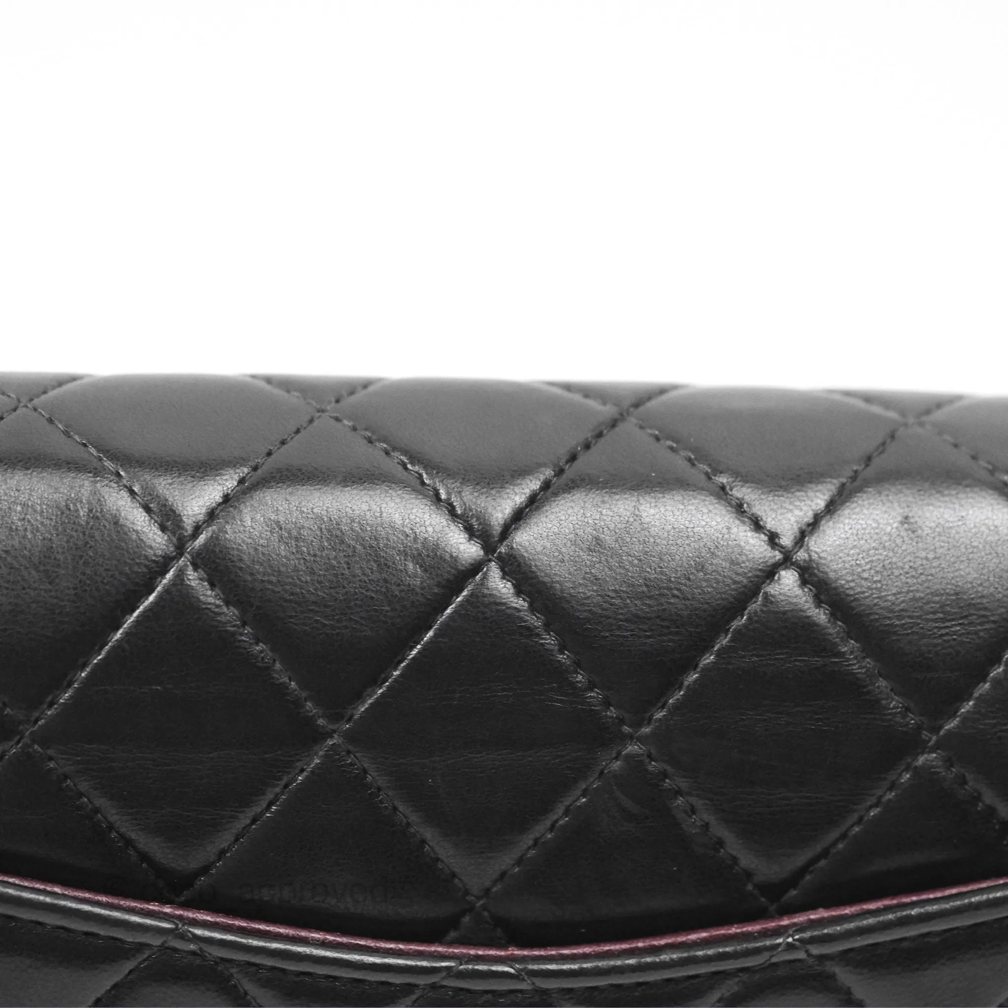 Chanel Vintage Small Classic Flap Black Lambskin Silver Hardware