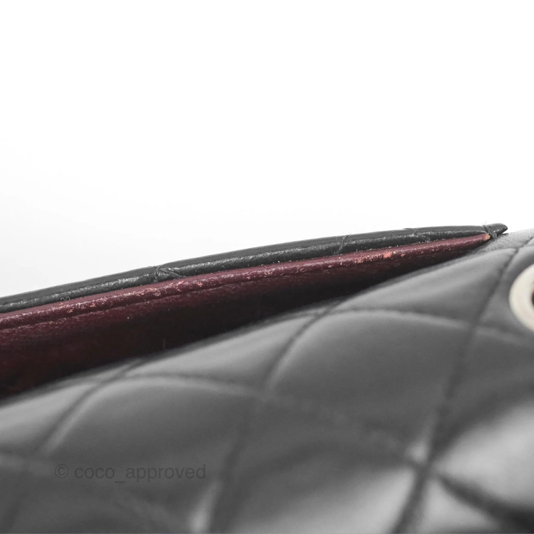Chanel Vintage Small Classic Flap Black Lambskin Silver Hardware