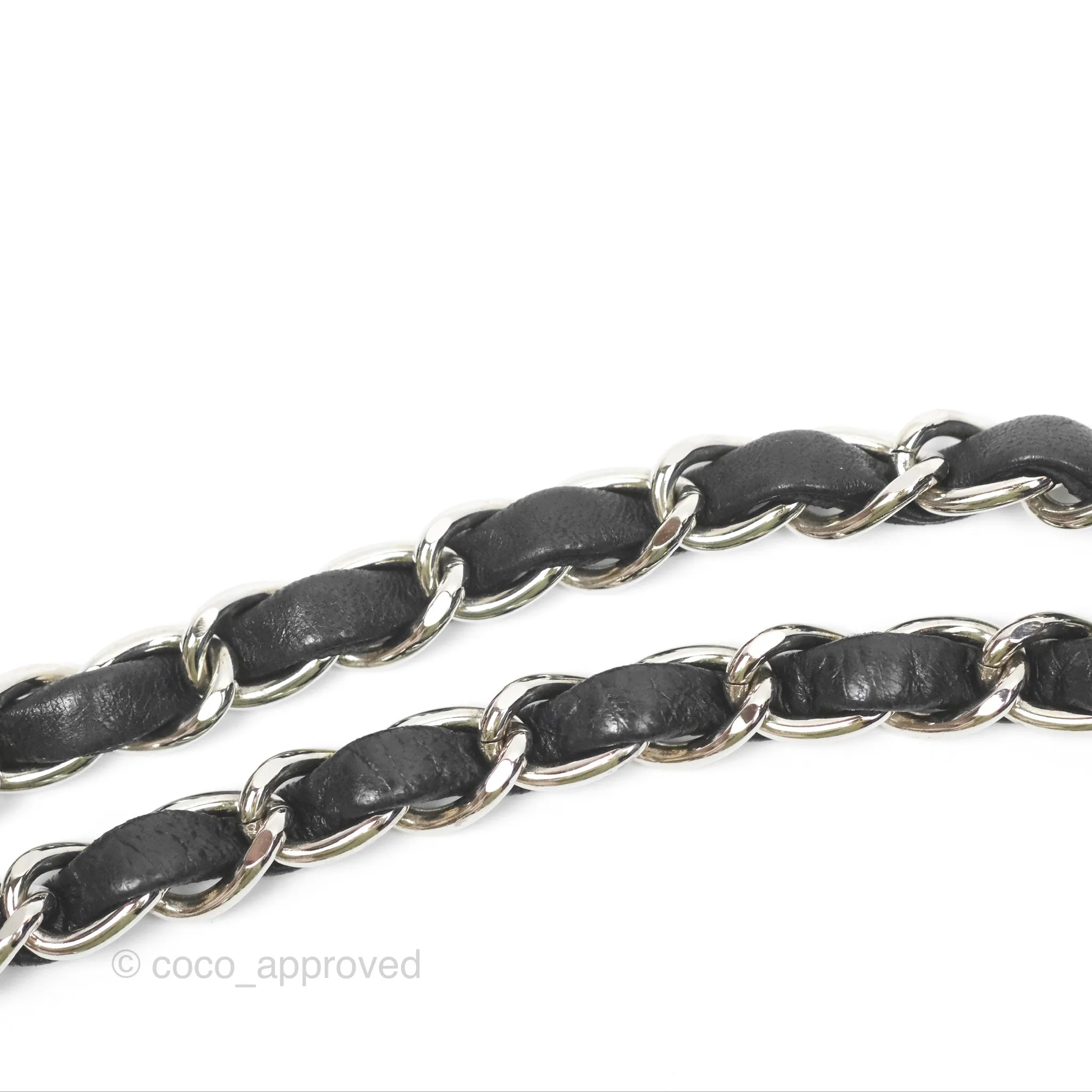 Chanel Vintage Small Classic Flap Black Lambskin Silver Hardware
