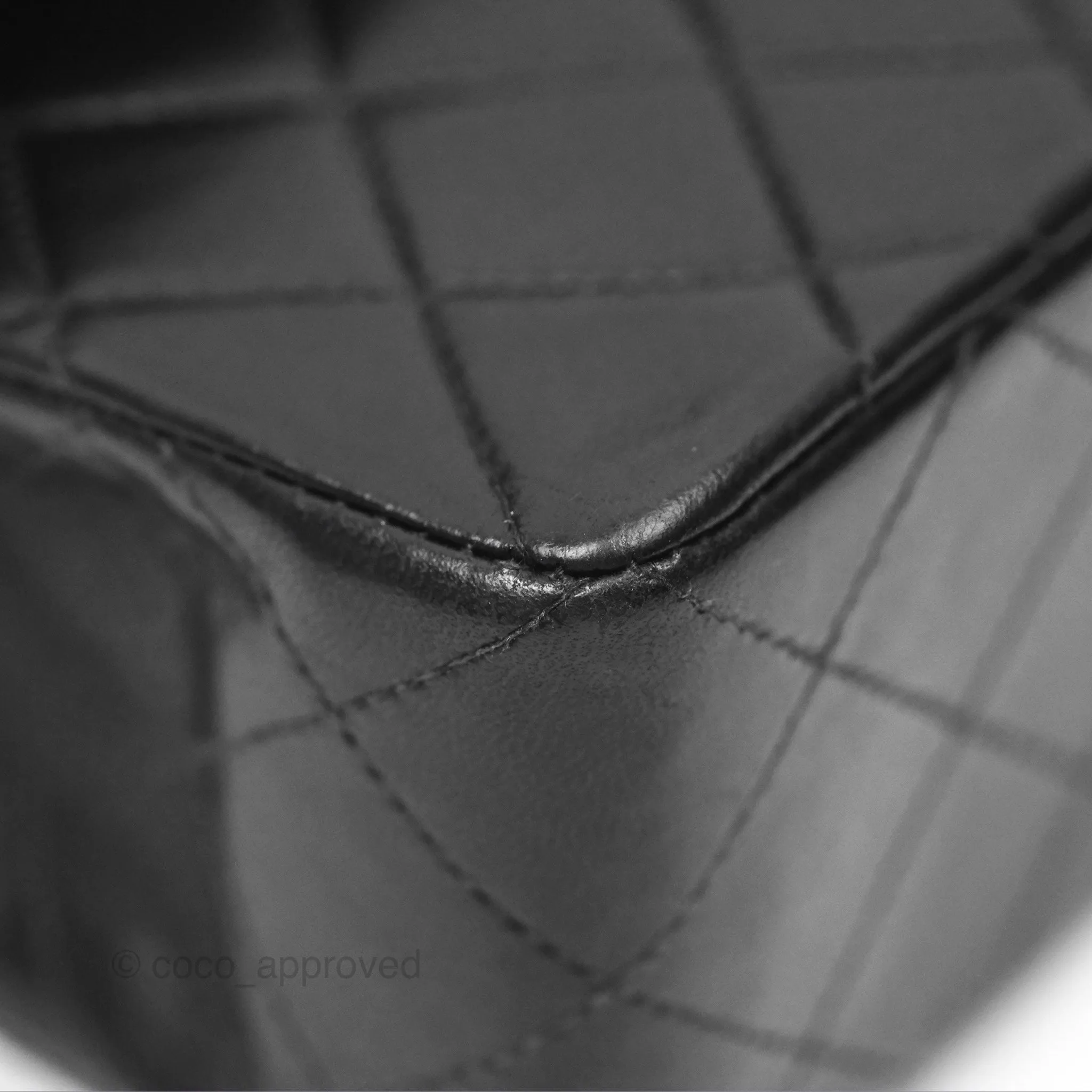 Chanel Vintage Small Classic Flap Black Lambskin Silver Hardware