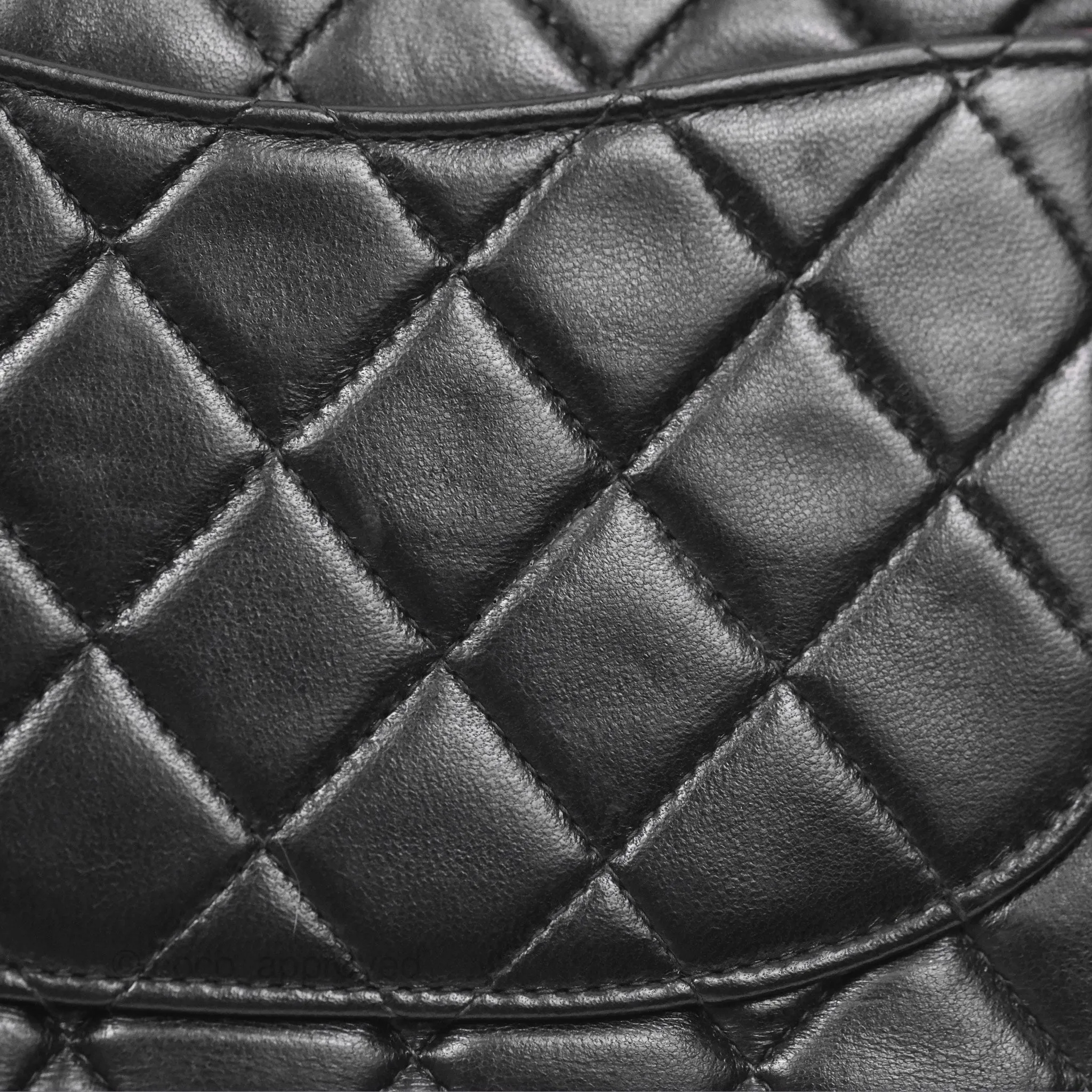 Chanel Vintage Small Classic Flap Black Lambskin Silver Hardware