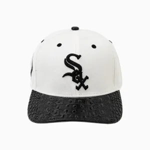 Chicago White Sox MLB Leather Visor Snapback Hat