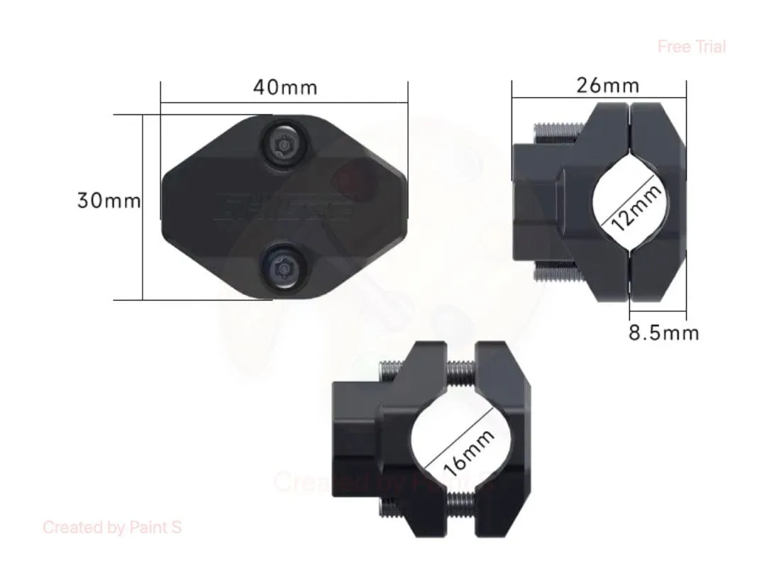 Chigee 12-16mm adapter voor aan de navigatiebeugel