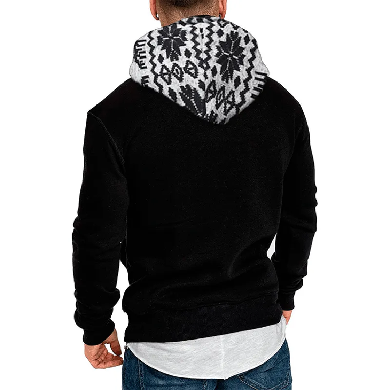 Christmas Fawn Hooded Long Sleeve Slim Sweatshirt
